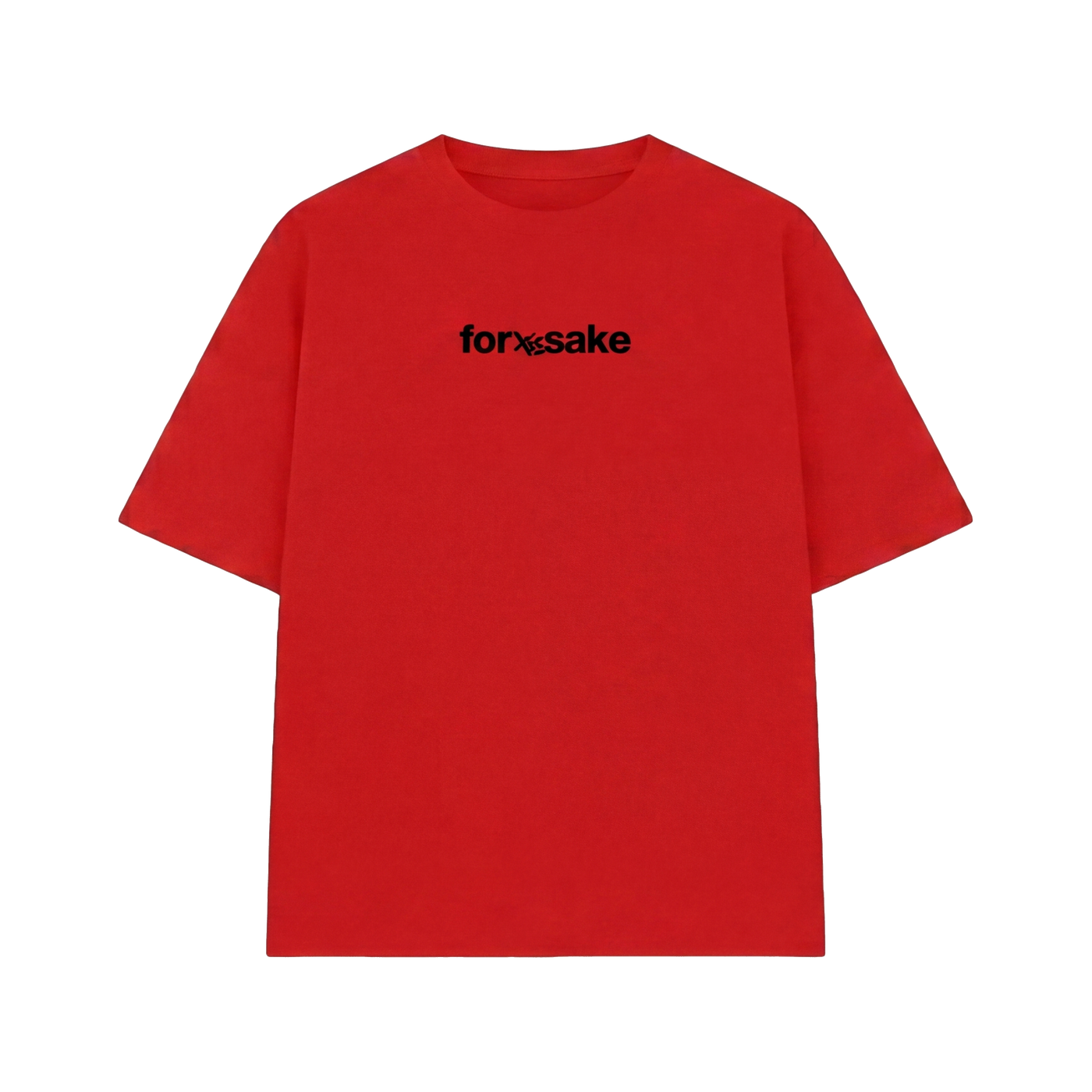 FFS restored original first-two | original_media:gid://shopify/MediaImage/30695046578279 | position:1 | Forfksake Basic Staple Red T-Shirt