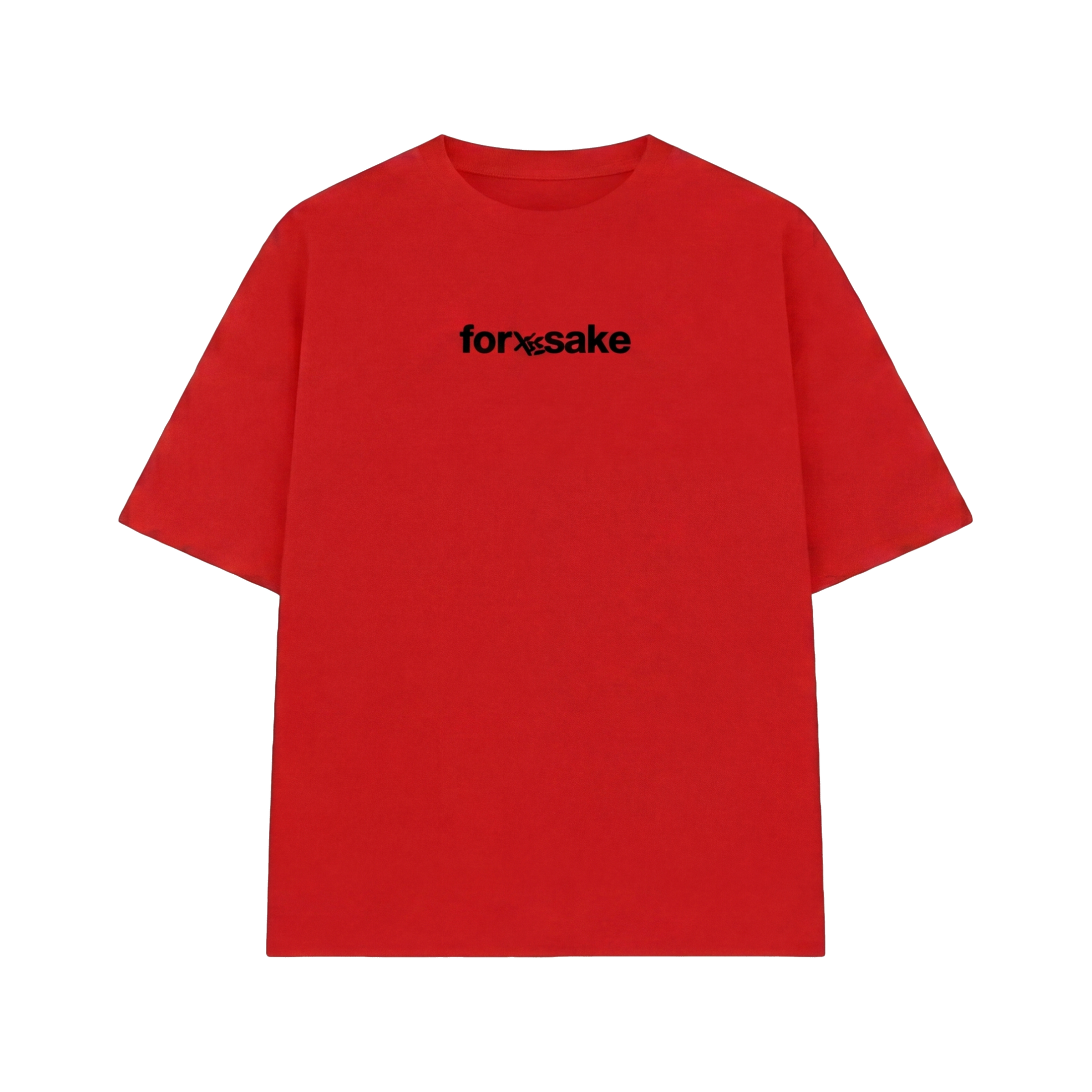 FFS restored original first-two | original_media:gid://shopify/MediaImage/30695046578279 | position:1 | Forfksake Basic Staple Red T-Shirt