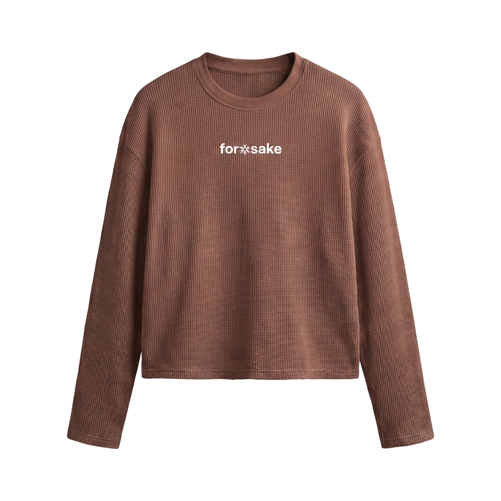 FFS restored original first-two | original_media:gid://shopify/MediaImage/30695166410855 | position:1 | Forfksake Locally Hated Waffle Long Sleeve Brown