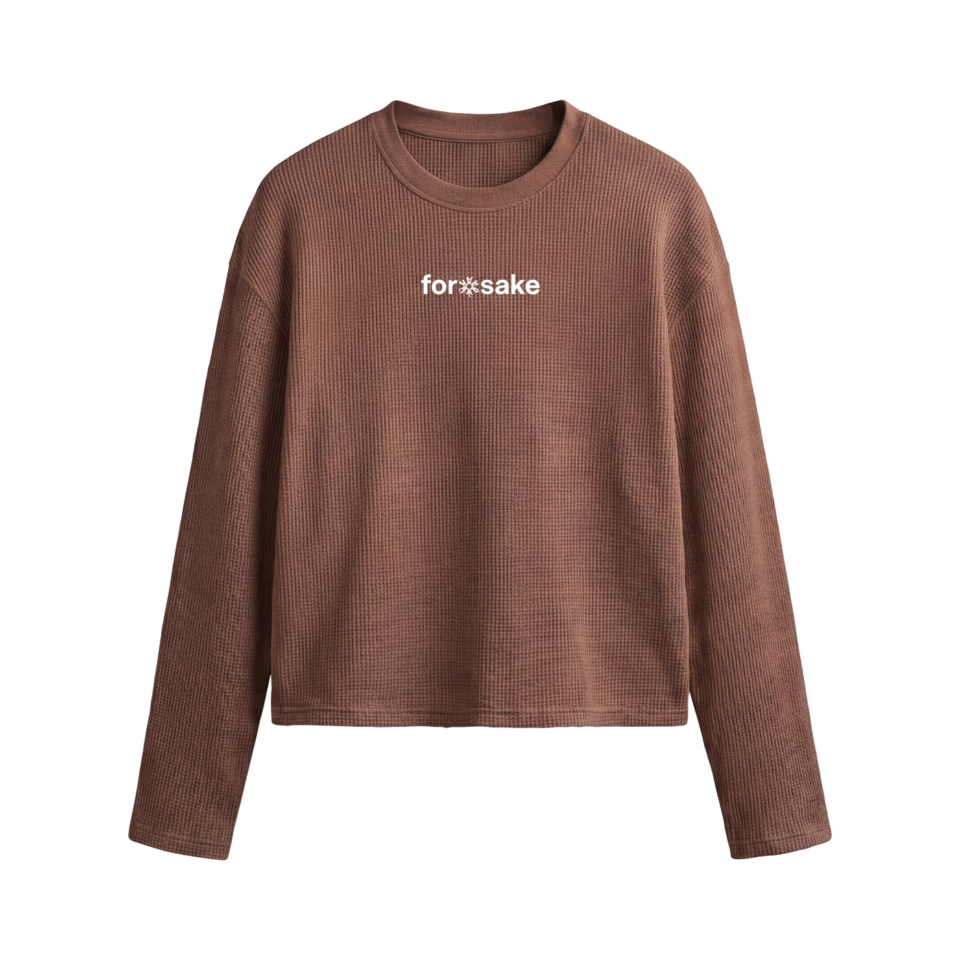 FFS restored original first-two | original_media:gid://shopify/MediaImage/30695166410855 | position:1 | Forfksake Locally Hated Waffle Long Sleeve Brown