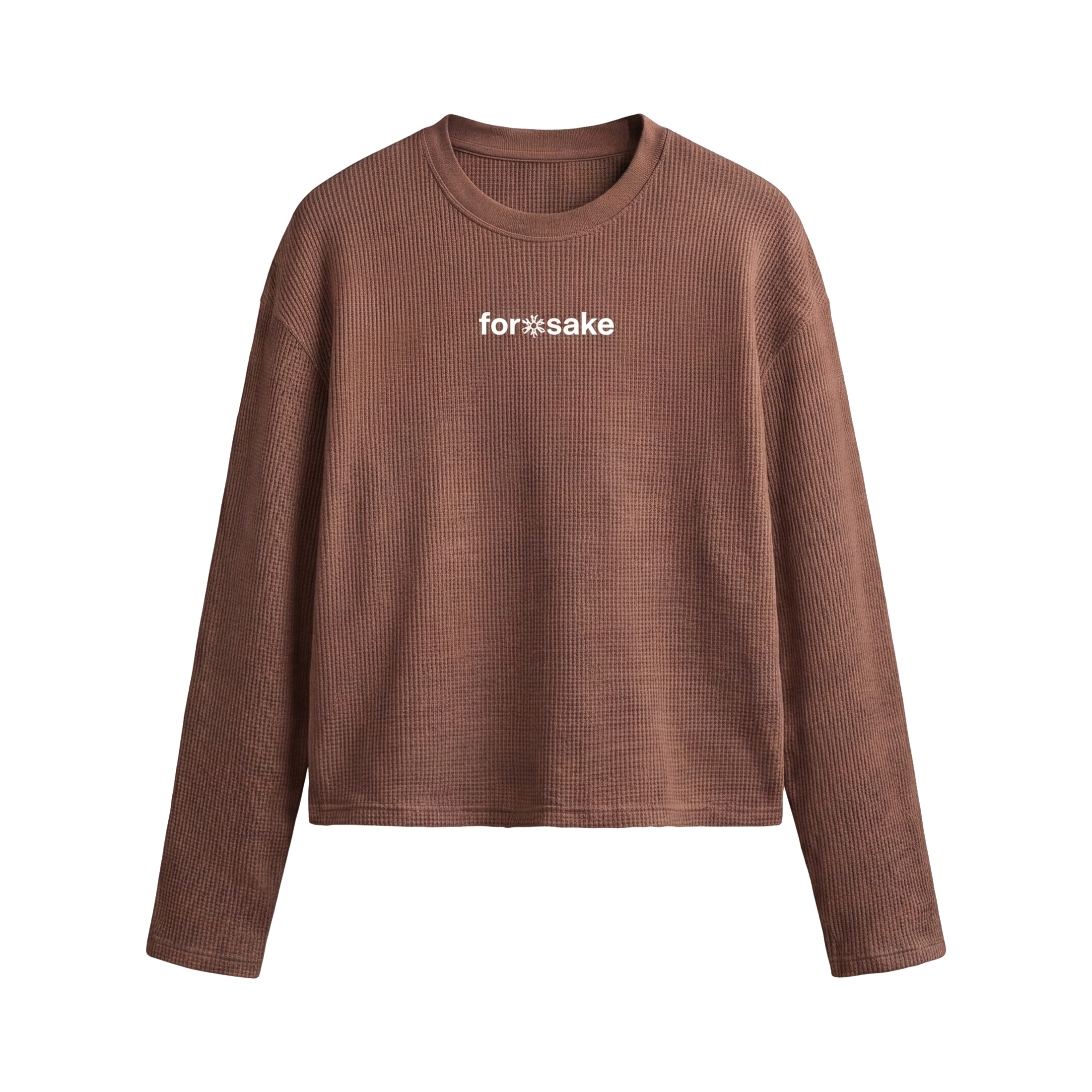 FFS restored original first-two | original_media:gid://shopify/MediaImage/30695166410855 | position:1 | Forfksake Locally Hated Waffle Long Sleeve Brown