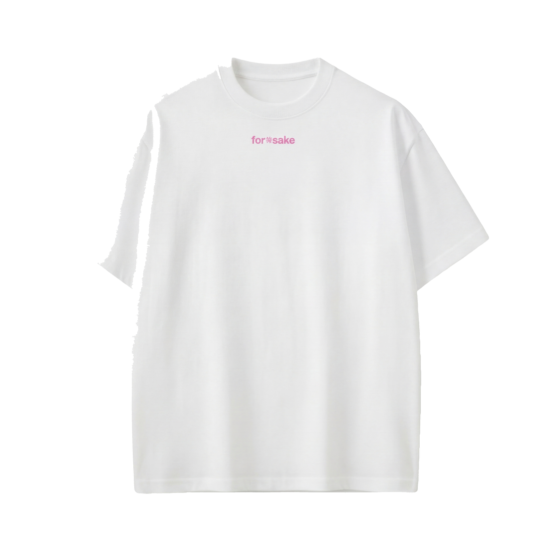FFS restored original first-two | original_media:gid://shopify/MediaImage/30695048413287 | position:2 | Forfksake Pink White T-Shirt