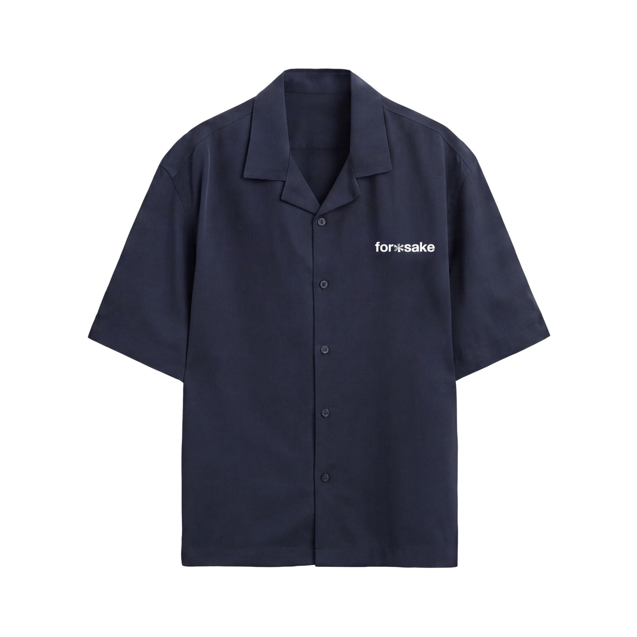 FFS restored original first-two | original_media:gid://shopify/MediaImage/30695008632935 | position:1 | Forfksake Sinners Navy Blue Bowling Shirt