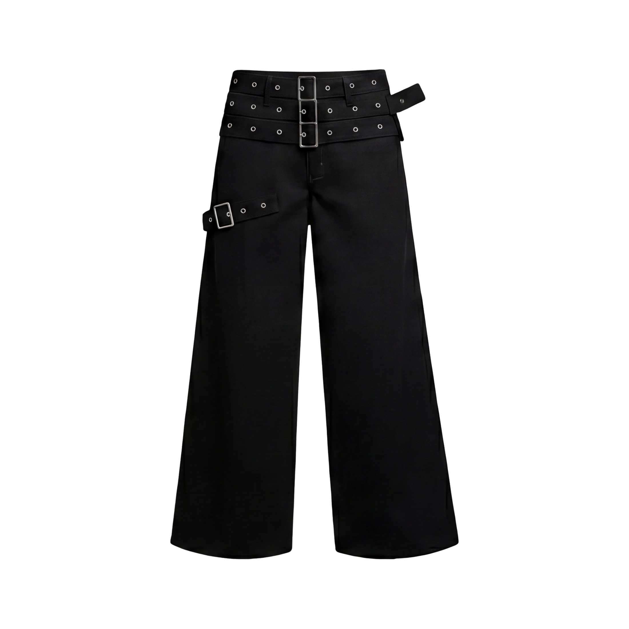 FFS restored original first-two | original_media:gid://shopify/MediaImage/30695016136807 | position:1 | Forfksake Triple Threat Rivet Wrap Wide Pants