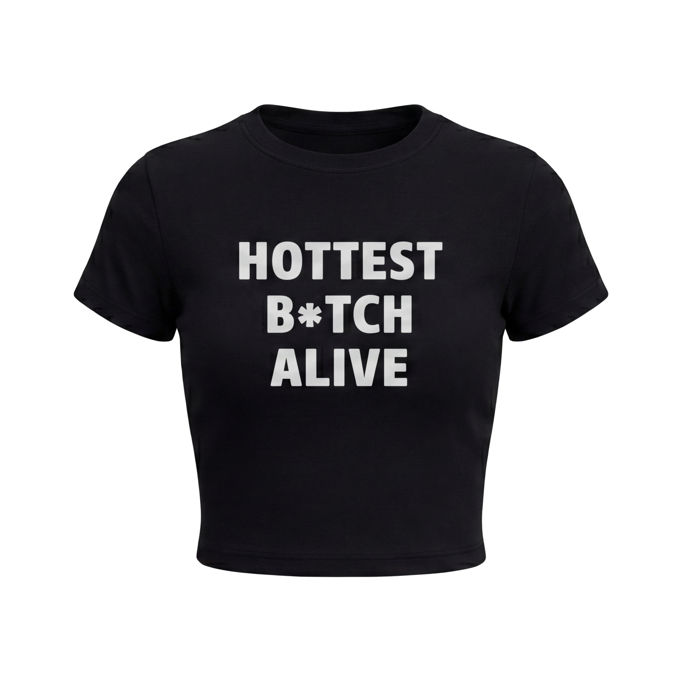 FFS restored original first-two | original_media:gid://shopify/MediaImage/30695089995879 | position:1 | Forfksake Hottest Bitch Alive Baby Tee Black