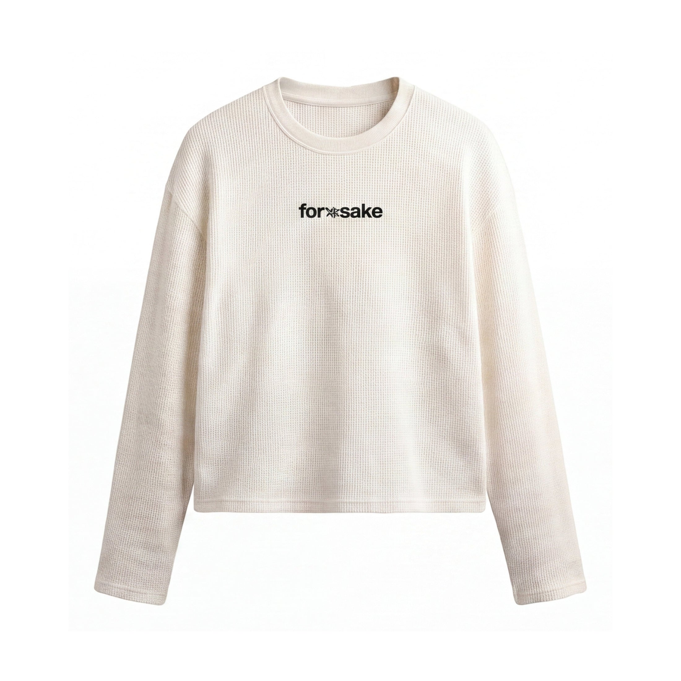 FFS restored original first-two | original_media:gid://shopify/MediaImage/30692989632615 | position:2 | Forfksake Don't Stop Working Waffle Long Sleeve Off White