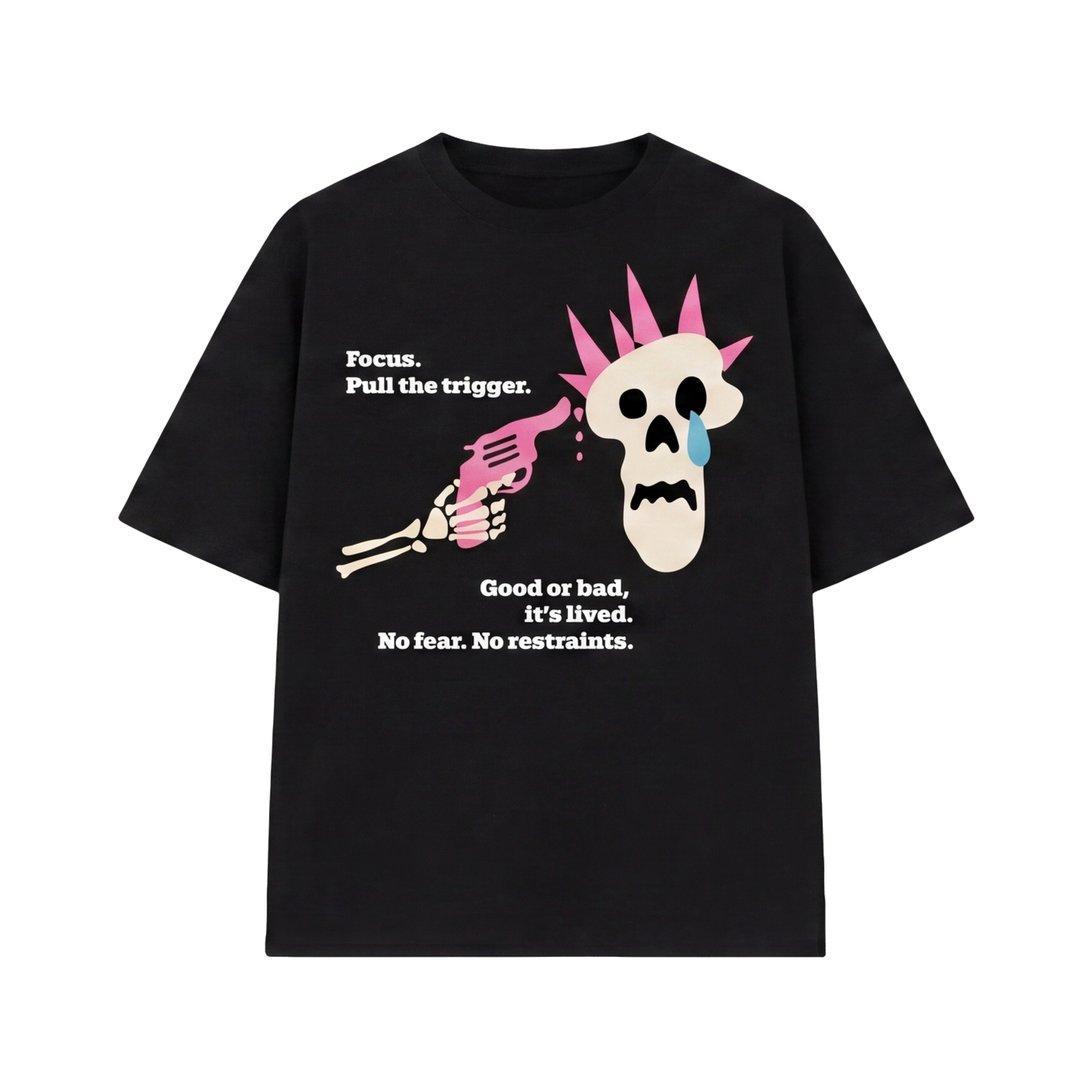 FFS restored original first-two | original_media:gid://shopify/MediaImage/30695009812583 | position:1 | Forfksake Trigger Pull Tee - Black