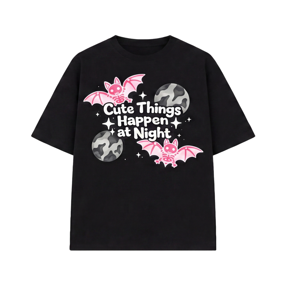 FFS restored original first-two | original_media:gid://shopify/MediaImage/30695010140263 | position:1 | Forfksake Batty At Night Tee - Black