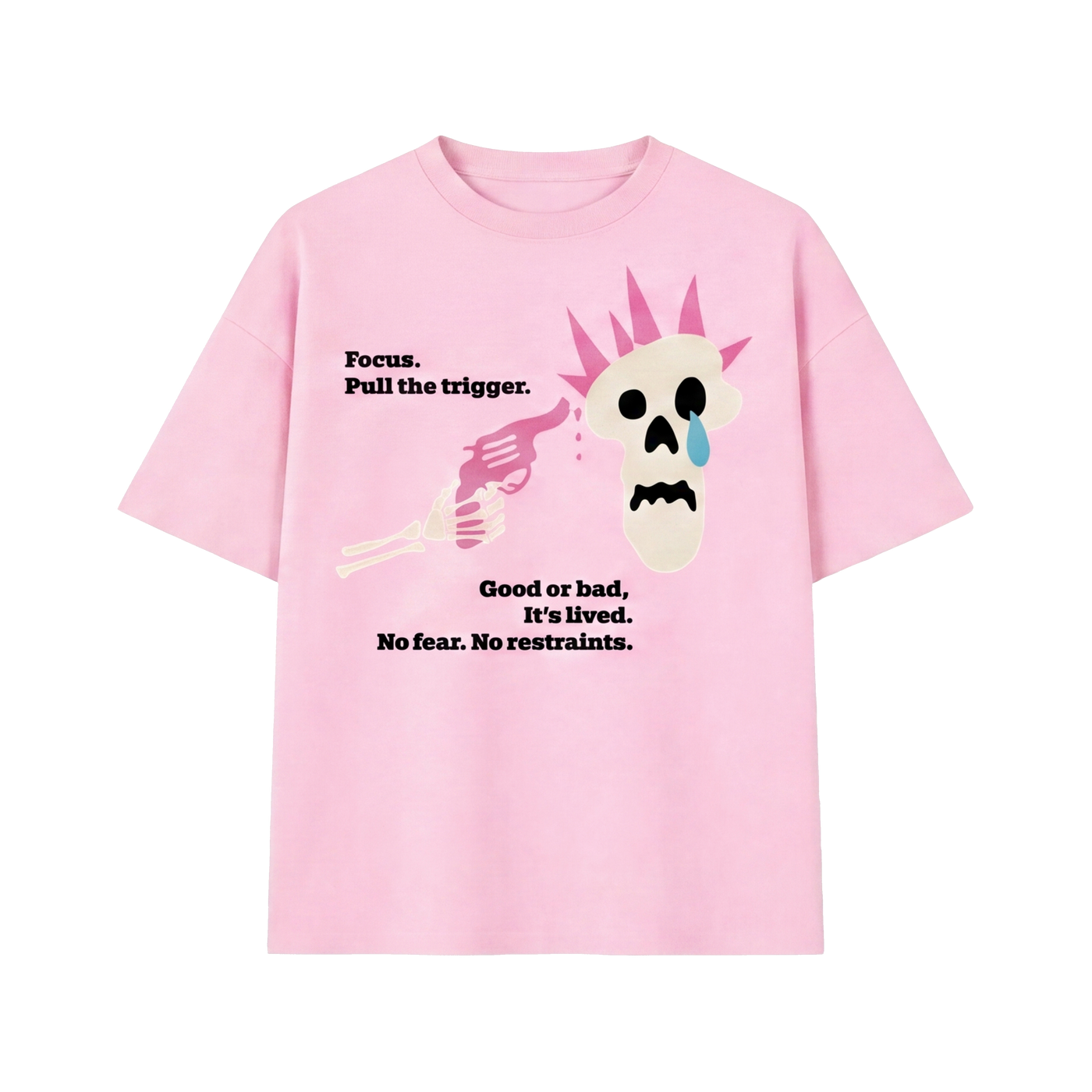 FFS restored original first-two | original_media:gid://shopify/MediaImage/30695009681511 | position:1 | Forfksake Trigger Pull Tee - Pink