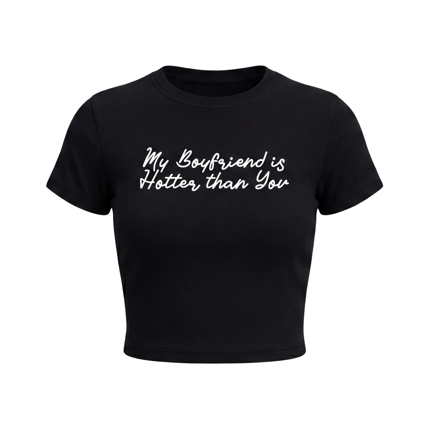 FFS restored original first-two | original_media:gid://shopify/MediaImage/30695088291943 | position:1 | Forfksake Hotter Boyfriend Baby Tee Black