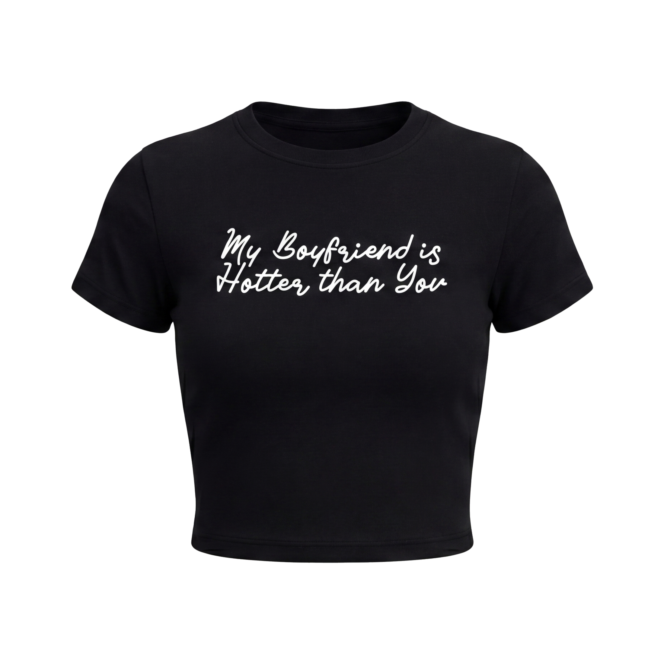 FFS restored original first-two | original_media:gid://shopify/MediaImage/30695088291943 | position:1 | Forfksake Hotter Boyfriend Baby Tee Black