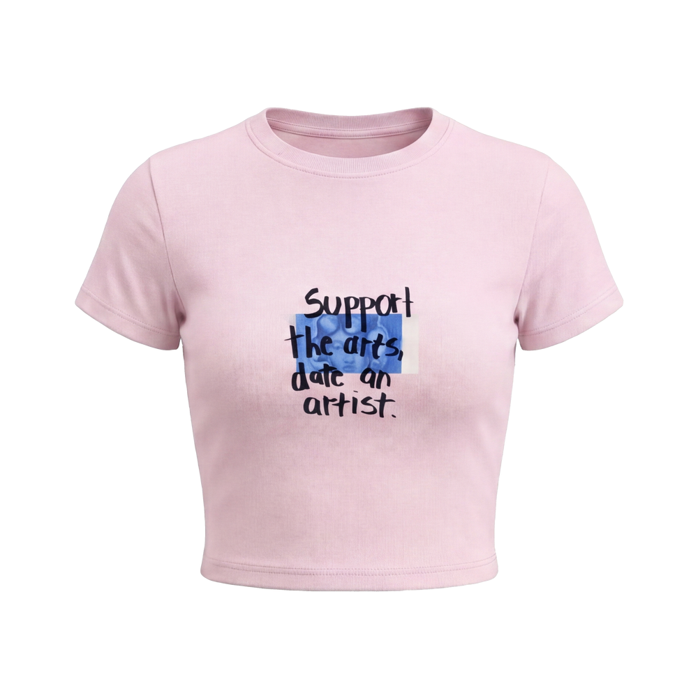 FFS restored original first-two | original_media:gid://shopify/MediaImage/30695162544231 | position:1 | Forfksake Support The Art And Date An Artist Baby Tee