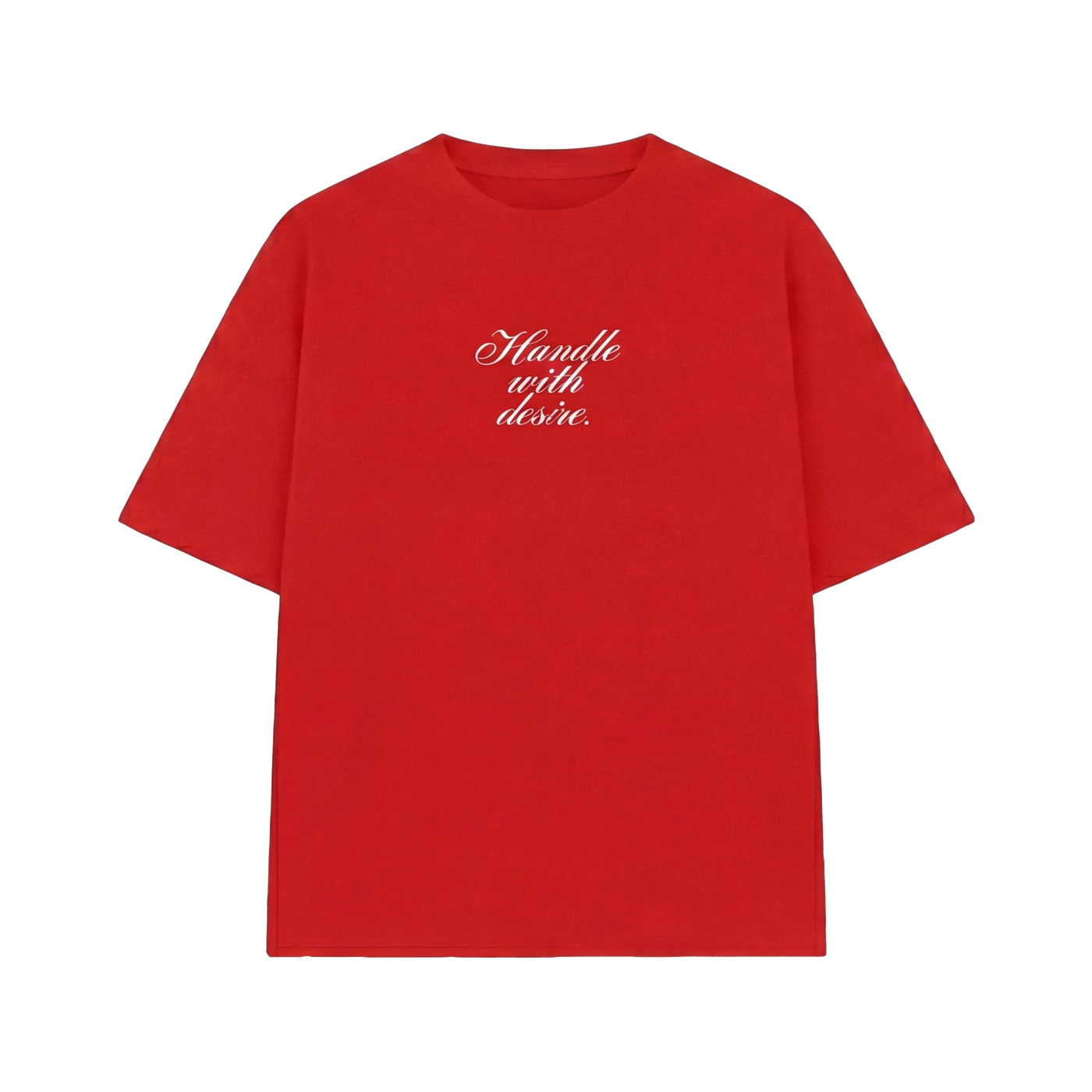 FFS restored original first-two | original_media:gid://shopify/MediaImage/30695014006887 | position:1 | Forfksake Handle With Desire Red T-Shirt