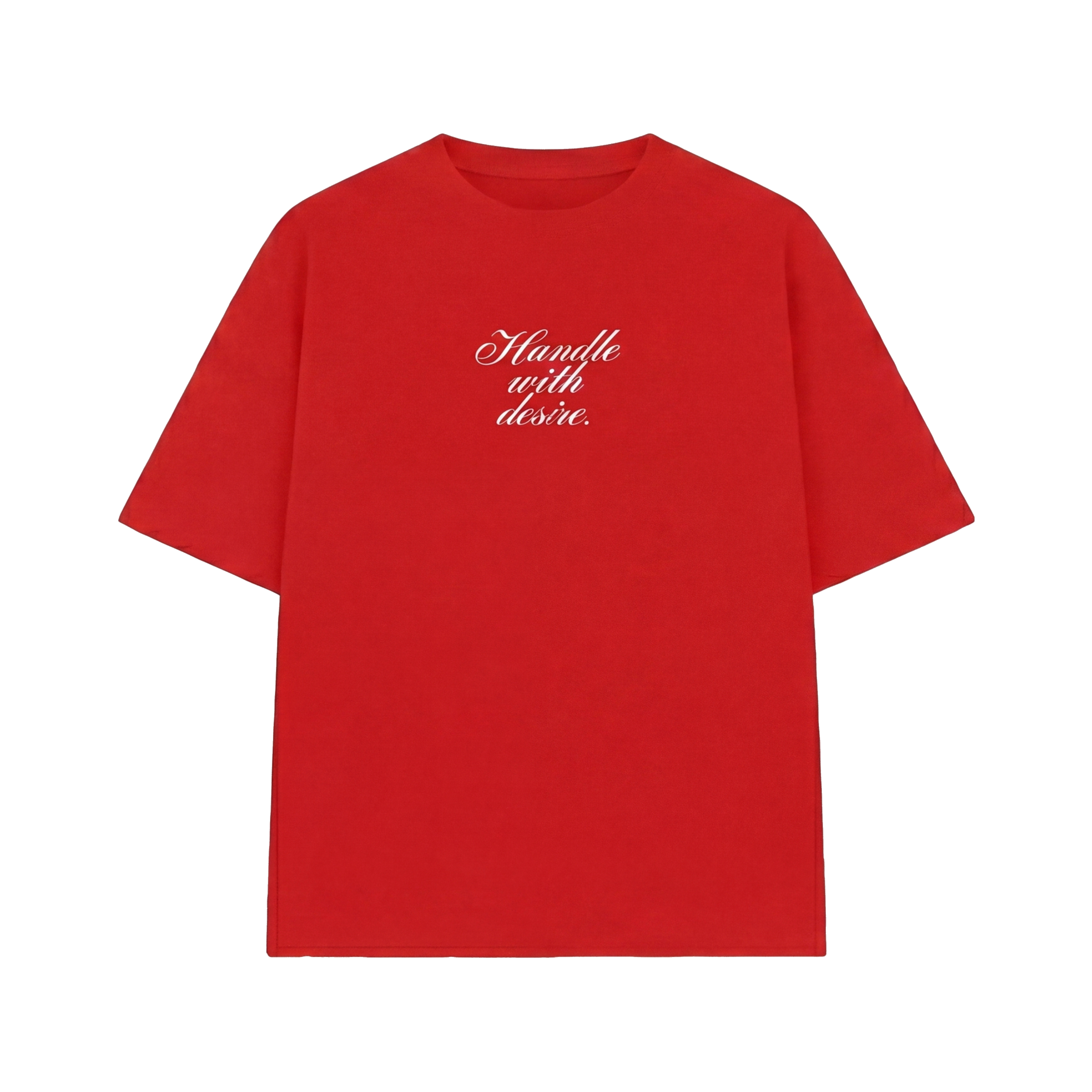 FFS restored original first-two | original_media:gid://shopify/MediaImage/30695014006887 | position:1 | Forfksake Handle With Desire Red T-Shirt