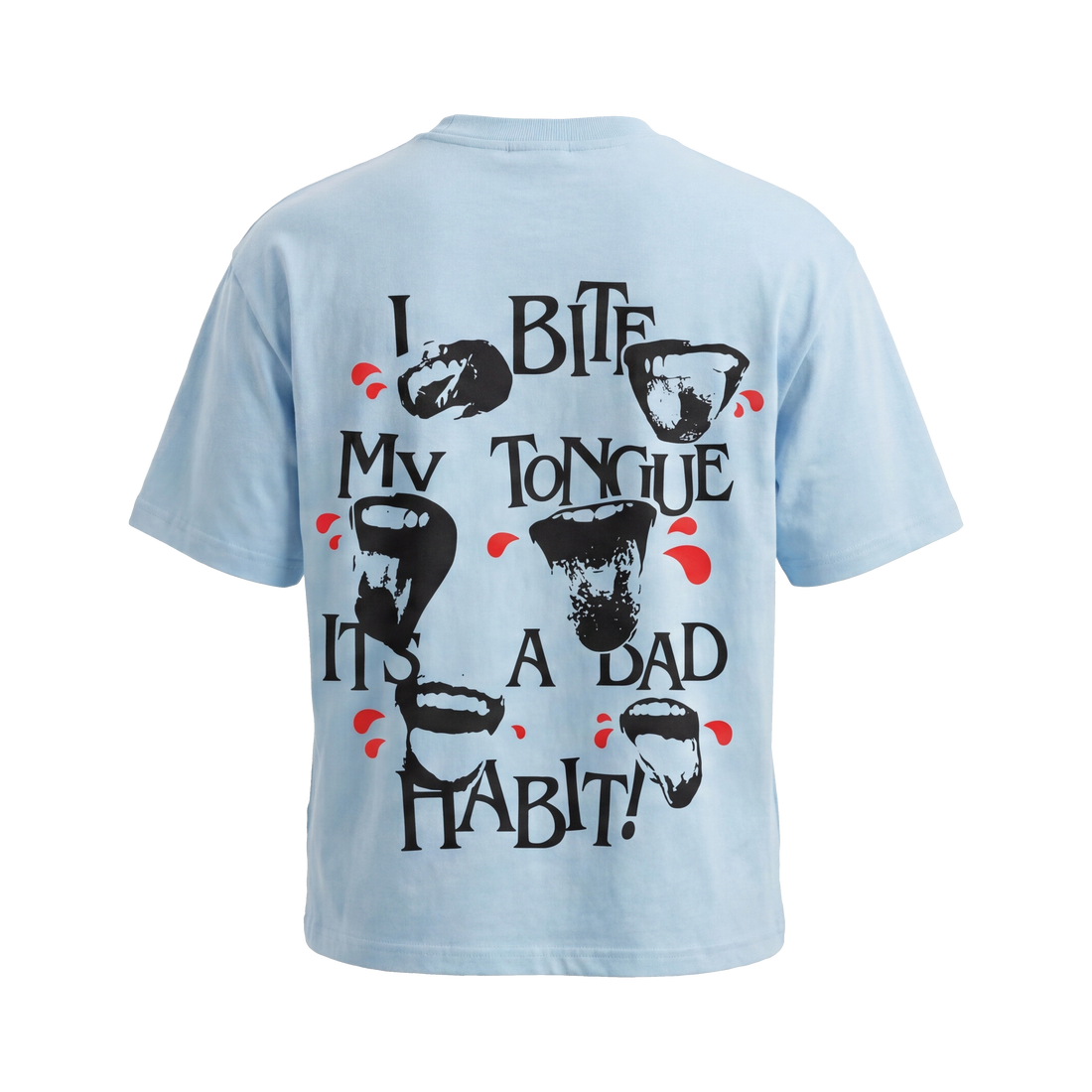 FFS restored original first-two | original_media:gid://shopify/MediaImage/30695041040487 | position:1 | Forfksake I Bite My Tounge It_s A Bad Habit T-Shirt(light Blue)