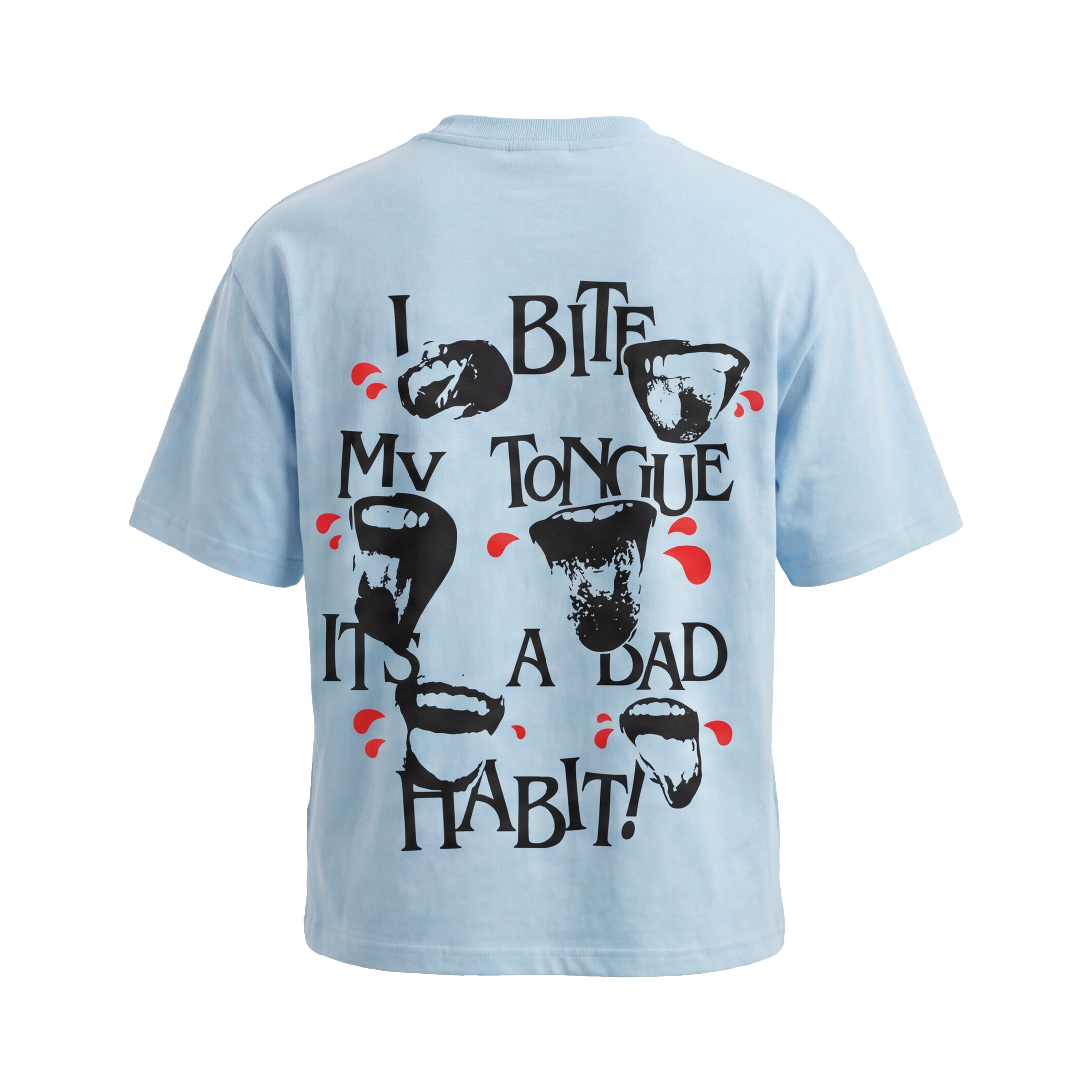 FFS restored original first-two | original_media:gid://shopify/MediaImage/30695041040487 | position:1 | Forfksake I Bite My Tounge It_s A Bad Habit T-Shirt(light Blue)