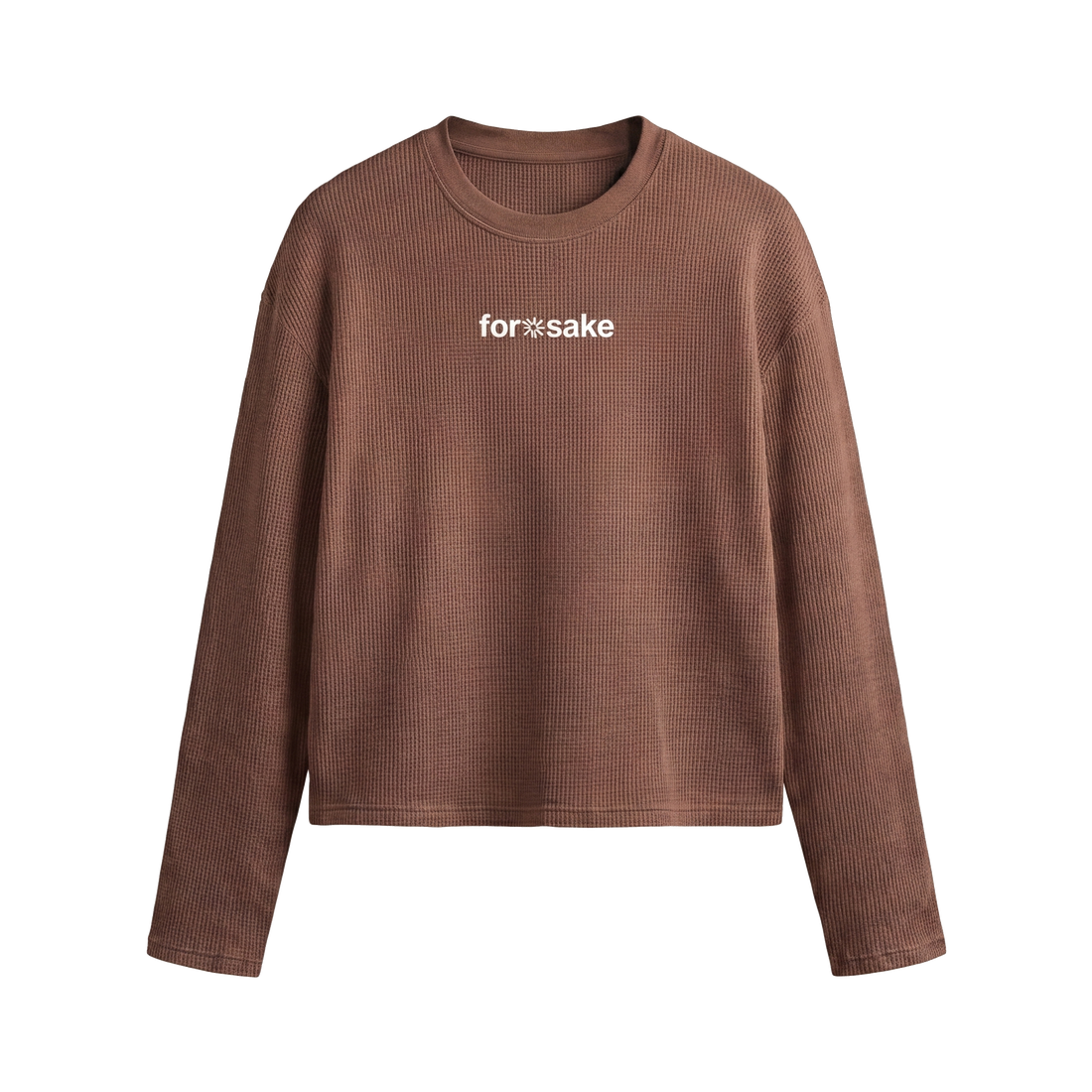 FFS restored original first-two | original_media:gid://shopify/MediaImage/30695166148711 | position:1 | Forfksake Hotter Girlfriend Waffle Long Sleeve Brown