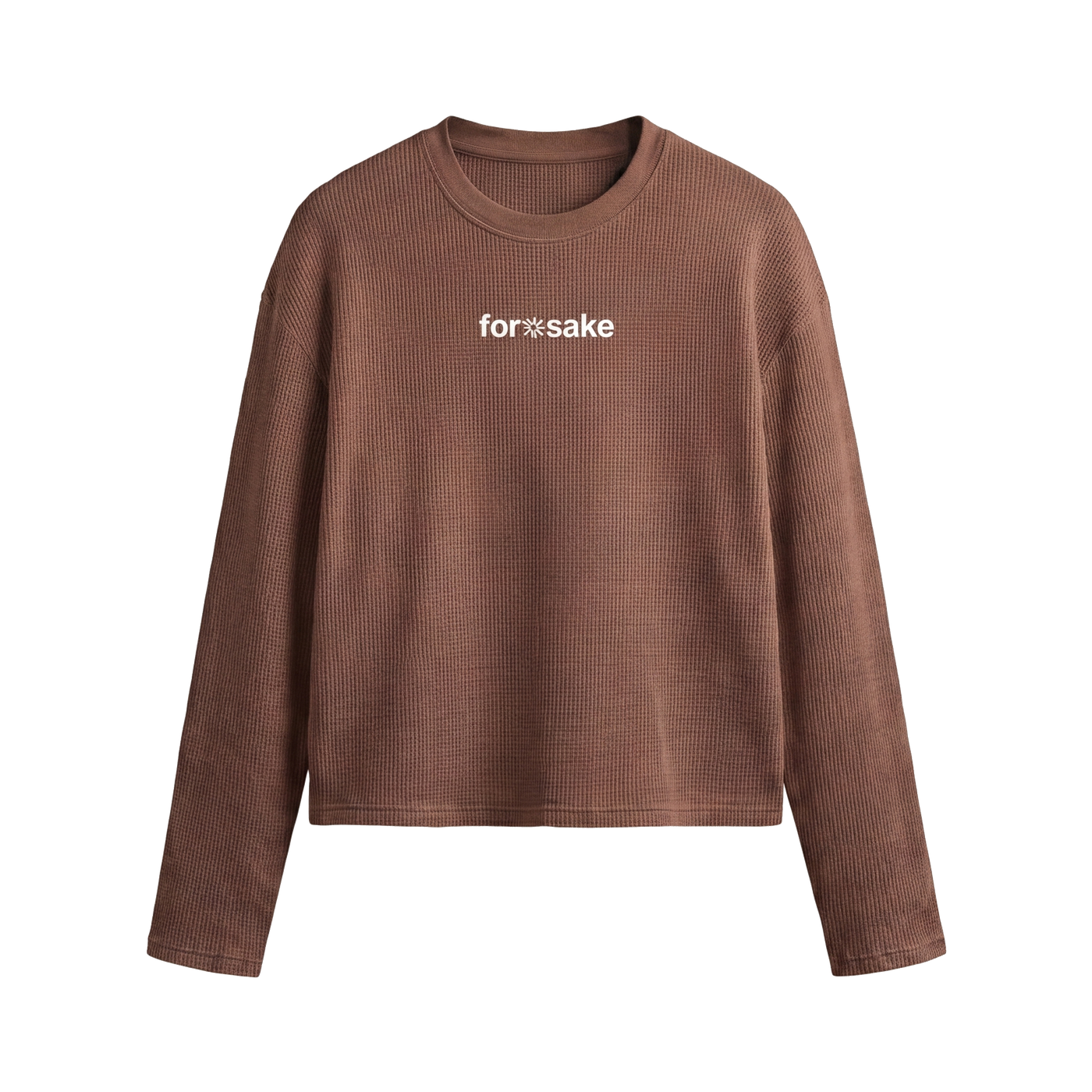 FFS restored original first-two | original_media:gid://shopify/MediaImage/30695166148711 | position:1 | Forfksake Hotter Girlfriend Waffle Long Sleeve Brown
