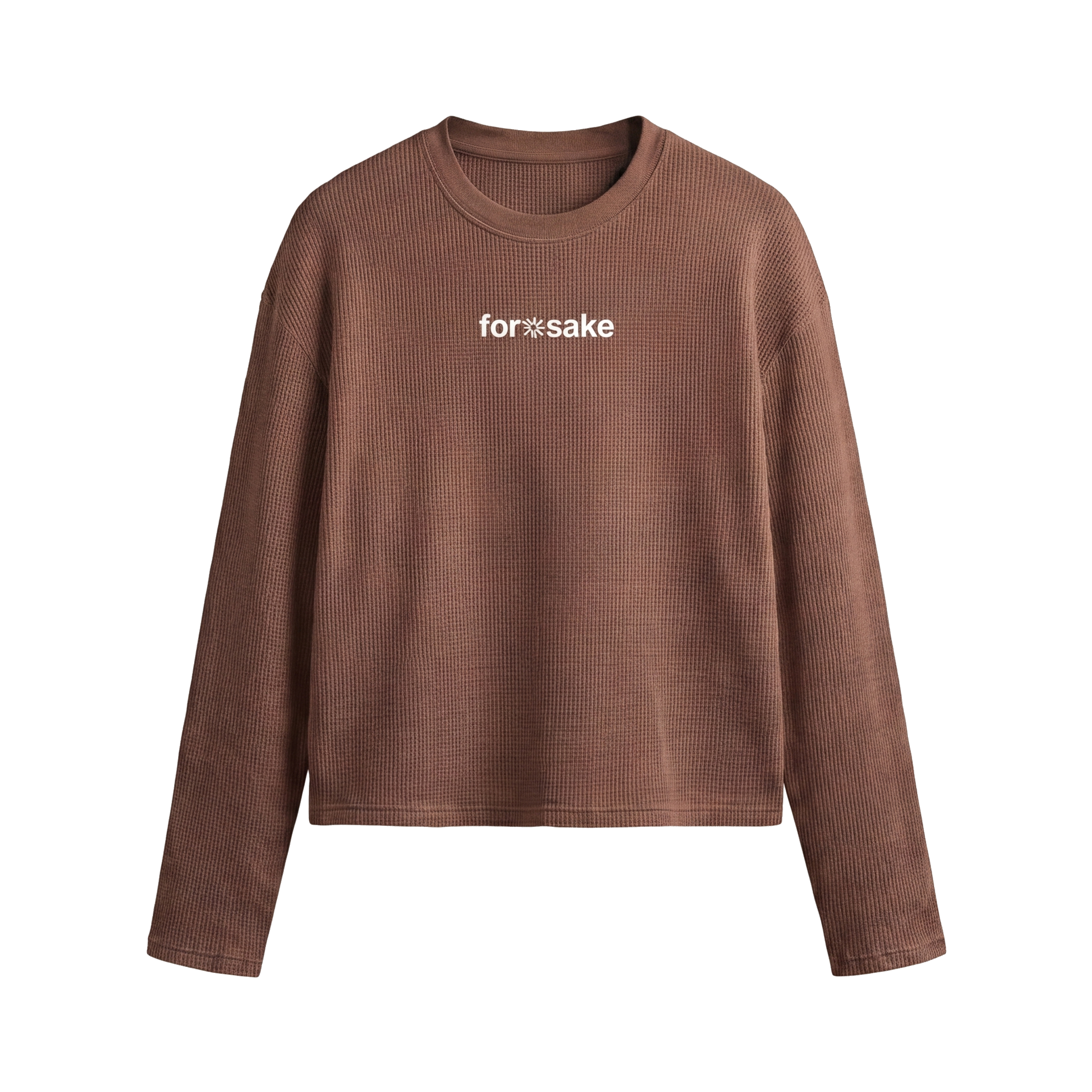FFS restored original first-two | original_media:gid://shopify/MediaImage/30695166148711 | position:1 | Forfksake Hotter Girlfriend Waffle Long Sleeve Brown