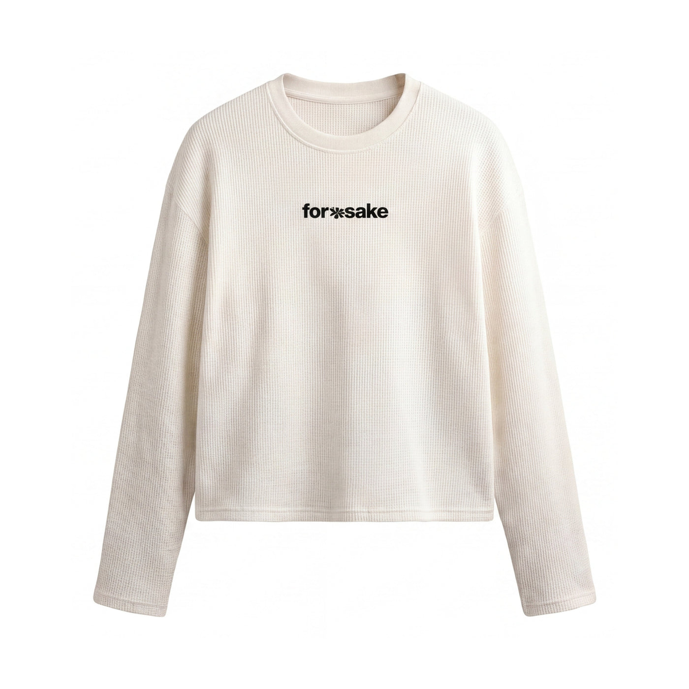 FFS restored original first-two | original_media:gid://shopify/MediaImage/30692989468775 | position:2 | Forfksake Alcoholic Waffle Long Sleeve Off White