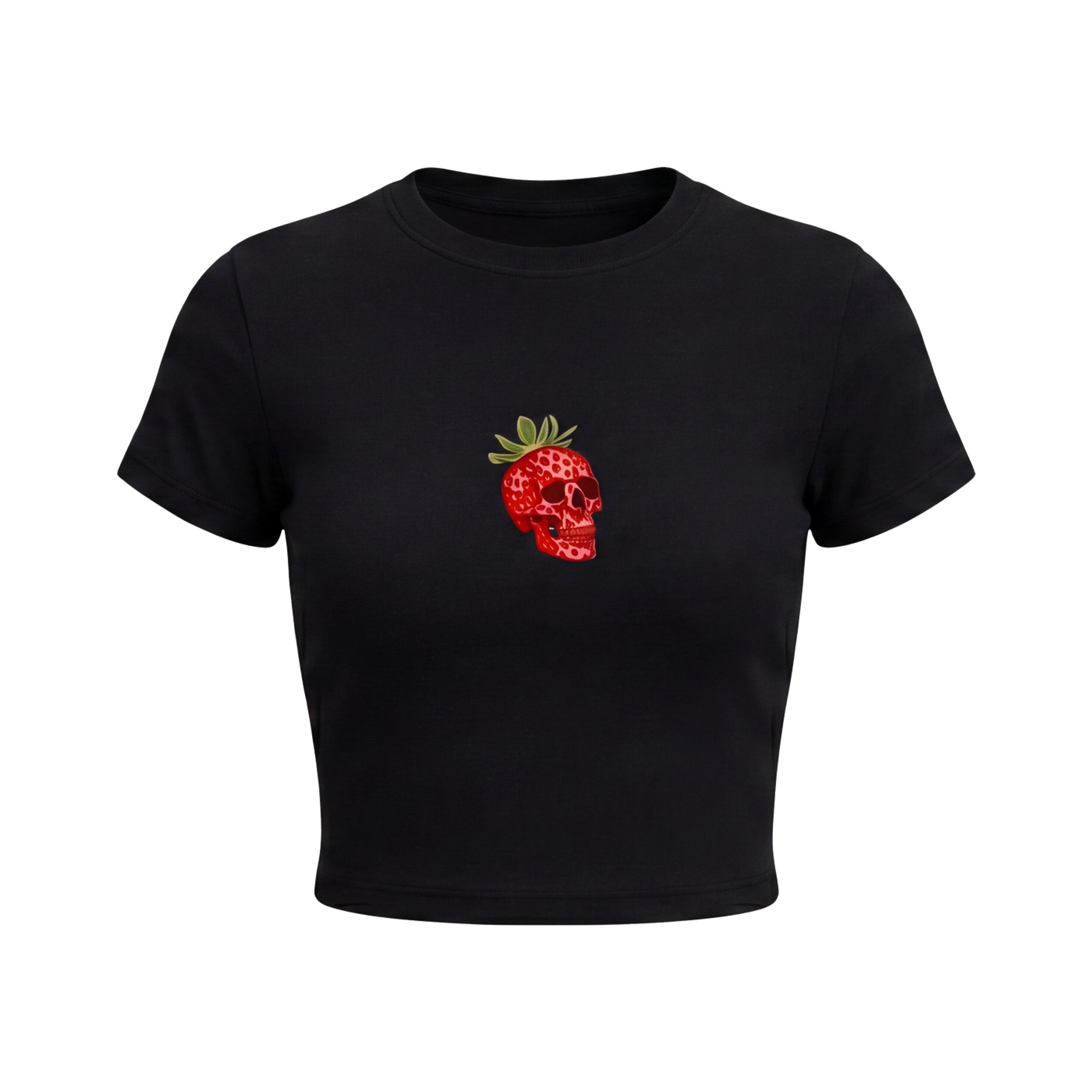 FFS restored original first-two | original_media:gid://shopify/MediaImage/30695162019943 | position:1 | Forfksake Strawberry Skull Baby Tee