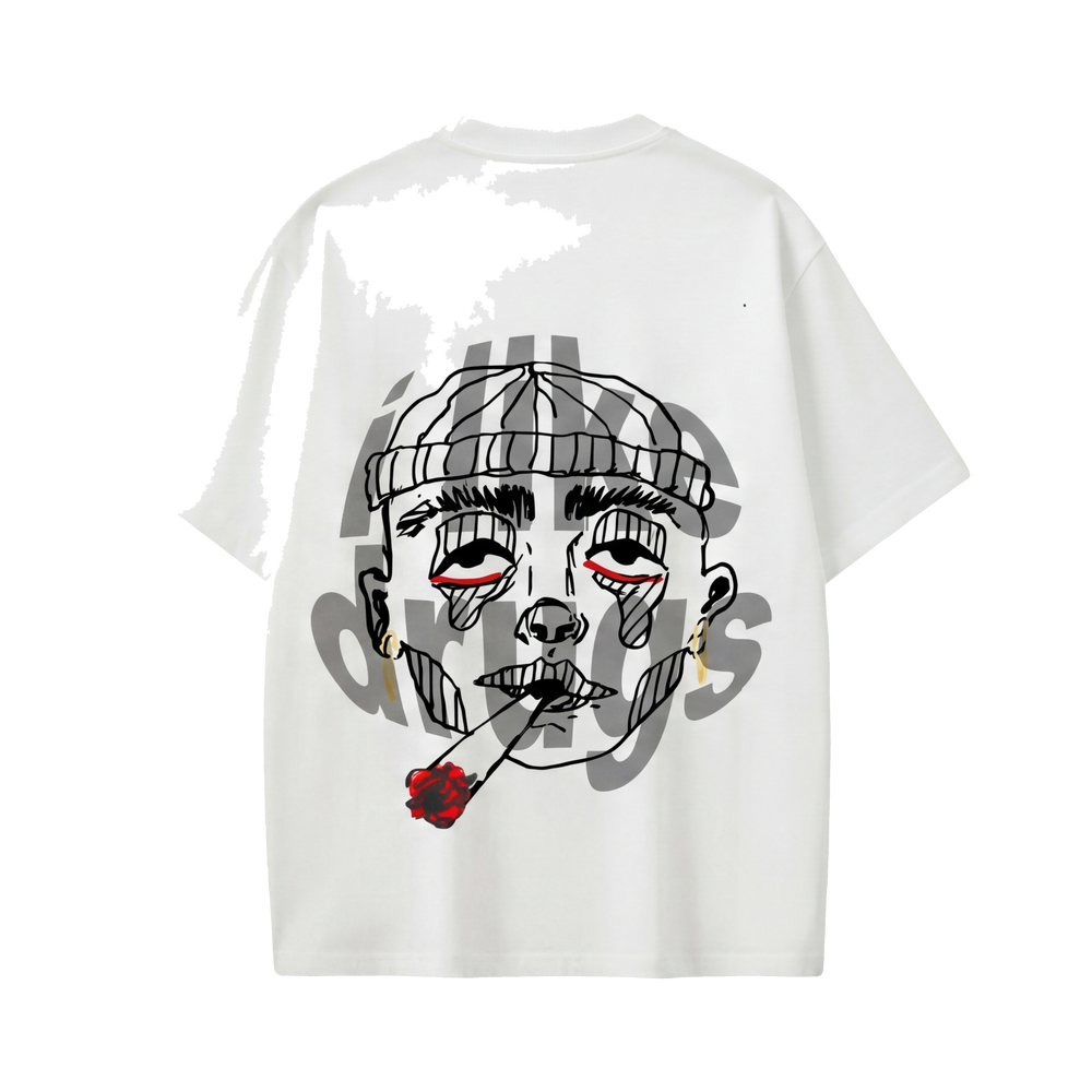 FFS restored original first-two | original_media:gid://shopify/MediaImage/30695043432551 | position:1 | Forfksake I Like Drugs T-Shirt(white)
