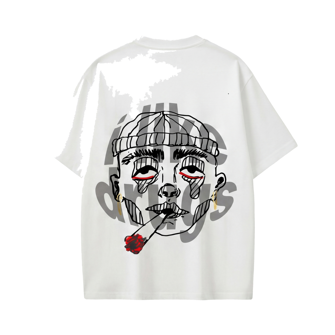 FFS restored original first-two | original_media:gid://shopify/MediaImage/30695043432551 | position:1 | Forfksake I Like Drugs T-Shirt(white)