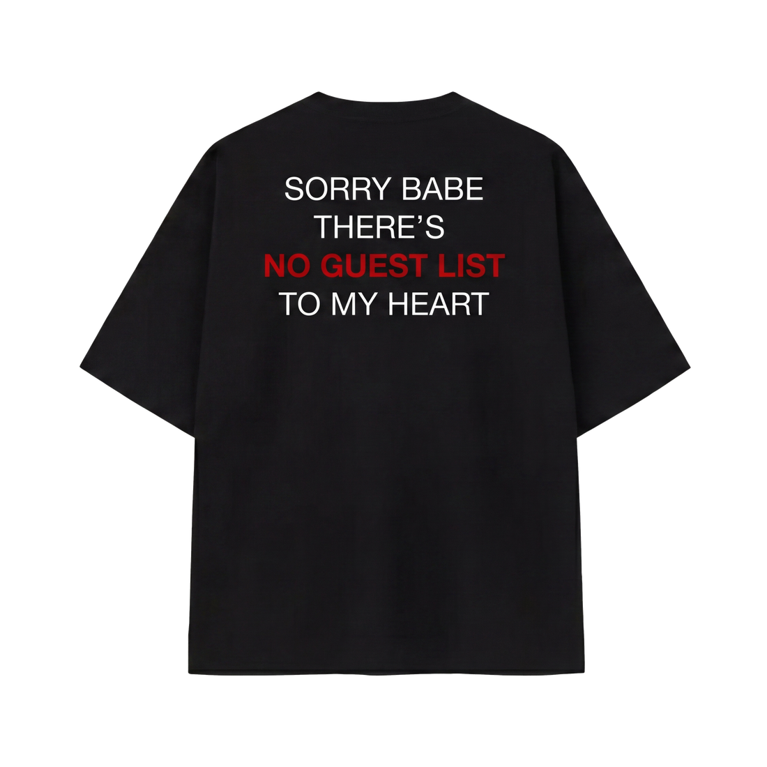 FFS restored original first-two | original_media:gid://shopify/MediaImage/30695050903655 | position:2 | Forfksake No Guest List T-Shirt Black