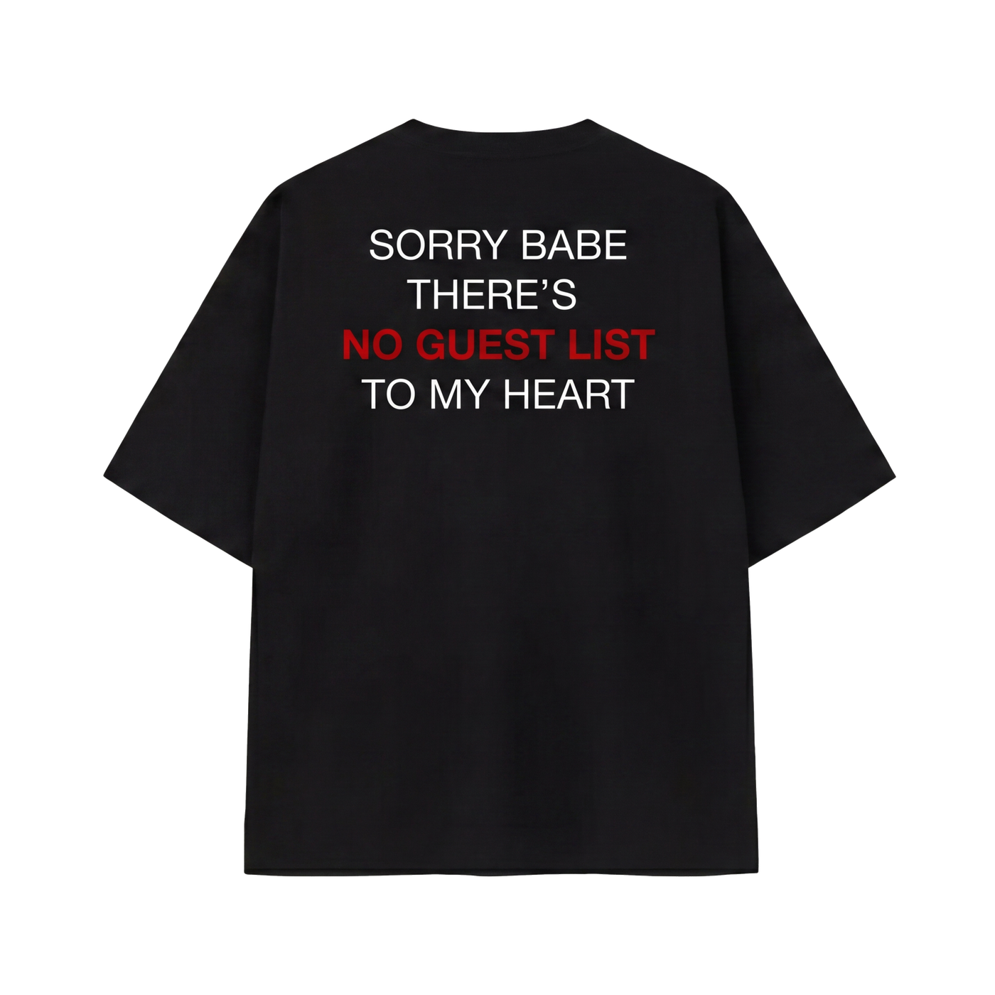 FFS restored original first-two | original_media:gid://shopify/MediaImage/30695050903655 | position:2 | Forfksake No Guest List T-Shirt Black