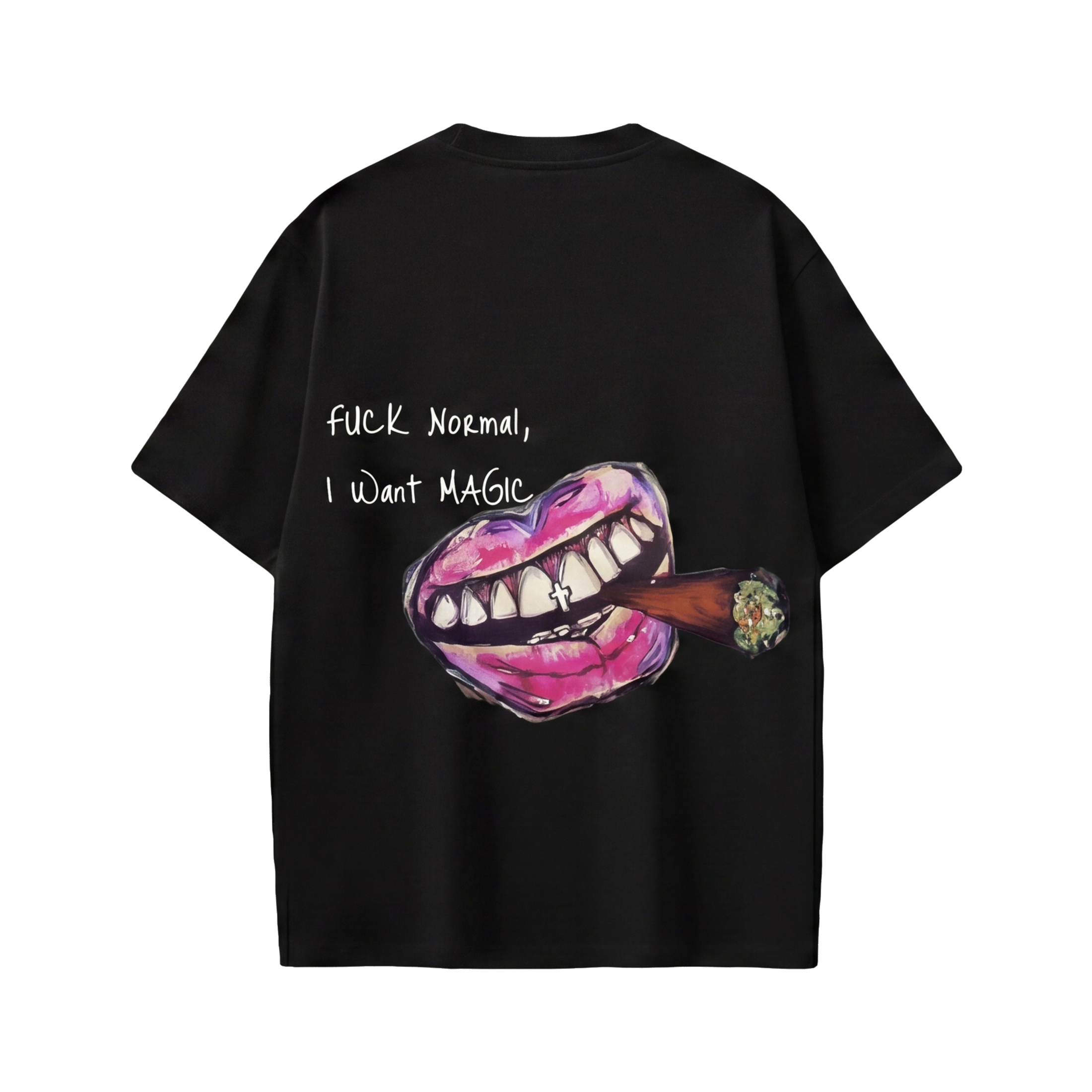 FFS restored original first-two | original_media:gid://shopify/MediaImage/30695035961447 | position:2 | Forfksake Fuck Normal I Want Magic T-Shirt(black)