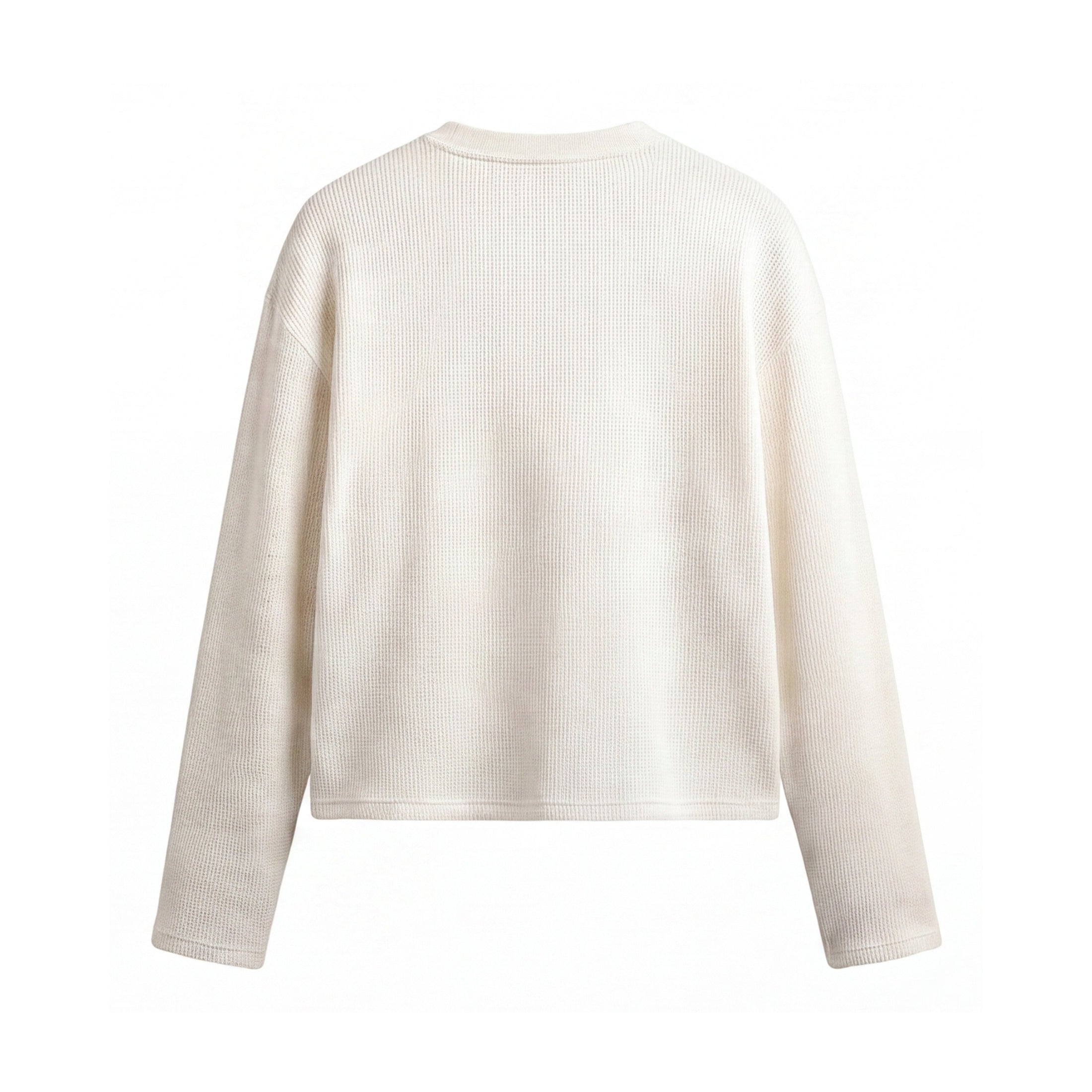 FFS restored original first-two | original_media:gid://shopify/MediaImage/30692992647271 | position:2 | Forfksake I Am Fashion Waffle Long Sleeve Off White