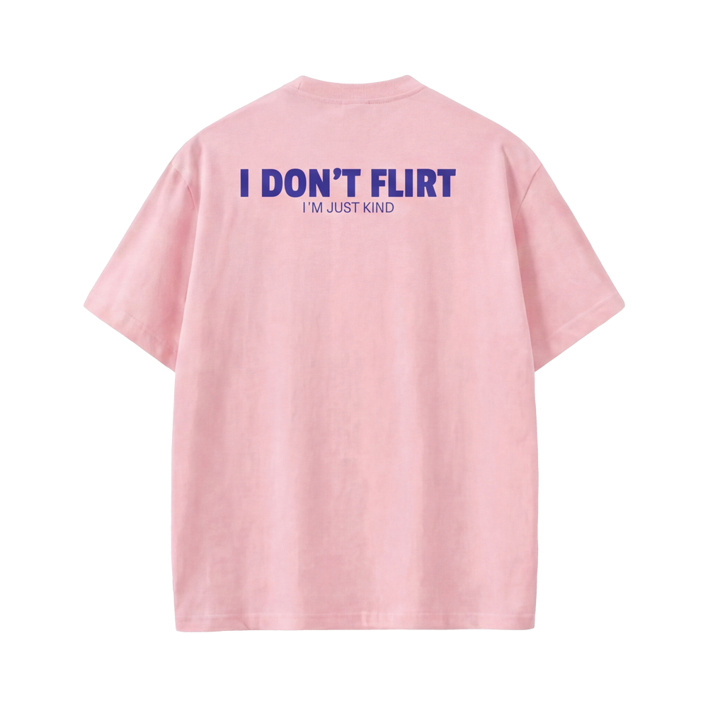 FFS restored original first-two | original_media:gid://shopify/MediaImage/30695023378535 | position:1 | Forfksake I Don't Flirt Pink T-Shirt