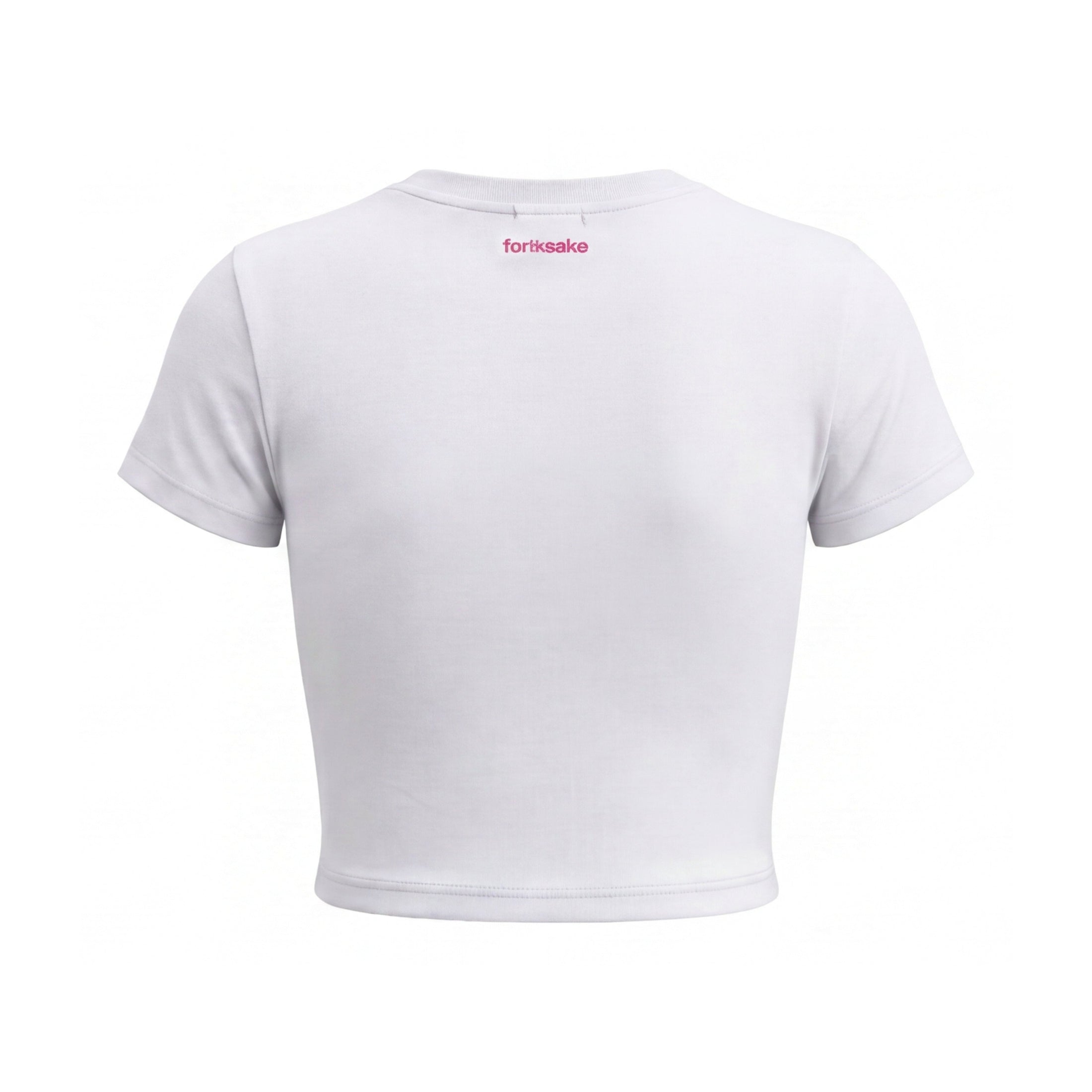FFS restored original first-two | original_media:gid://shopify/MediaImage/30692929601639 | position:2 | Forfksake Psycho White Baby Tee