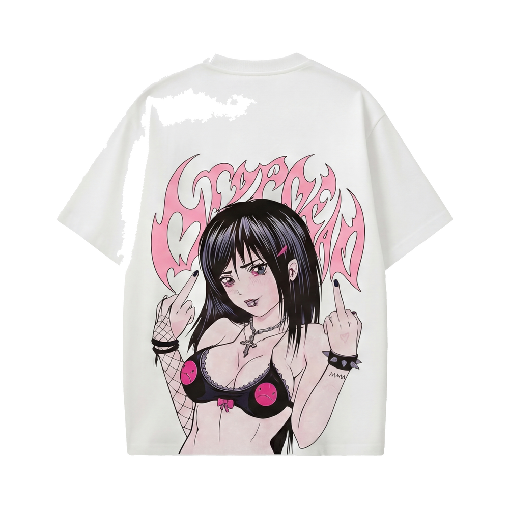 FFS restored original first-two | original_media:gid://shopify/MediaImage/30695048085607 | position:1 | Forfksake Pink White T-Shirt
