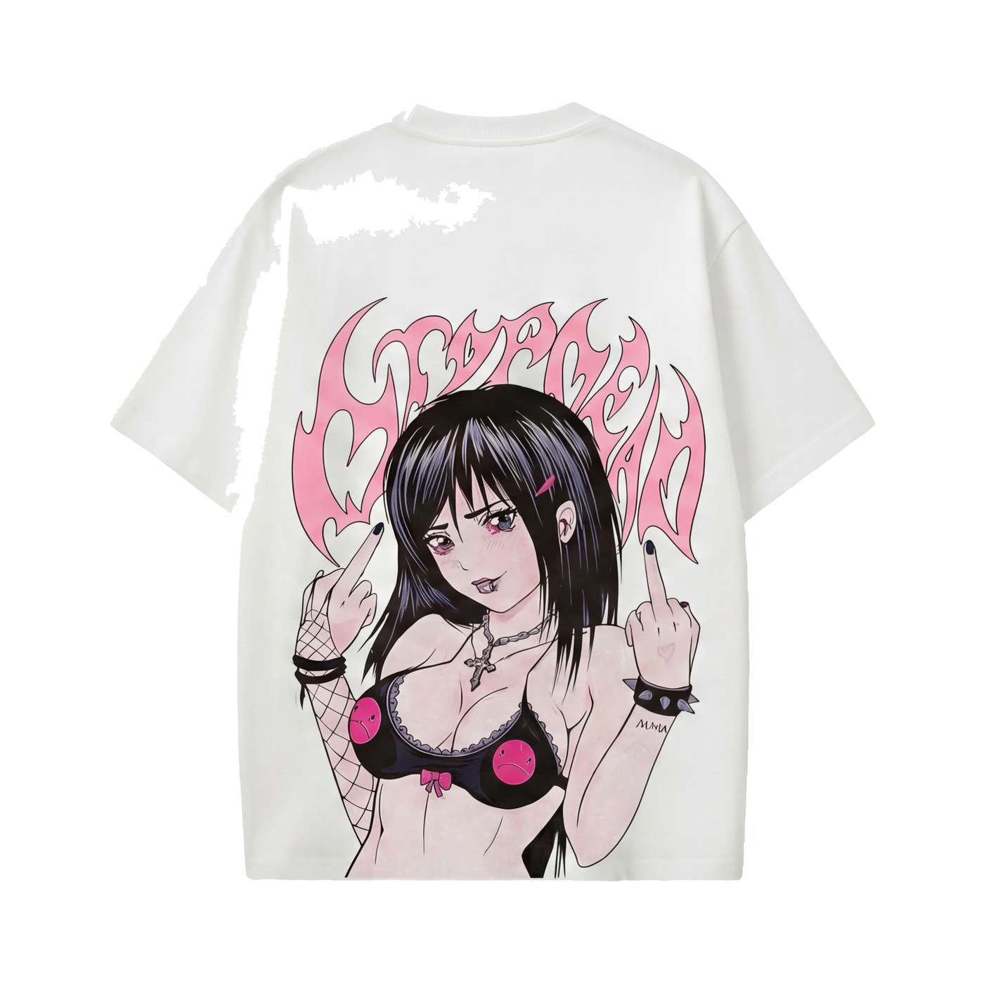 FFS restored original first-two | original_media:gid://shopify/MediaImage/30695048085607 | position:1 | Forfksake Pink White T-Shirt