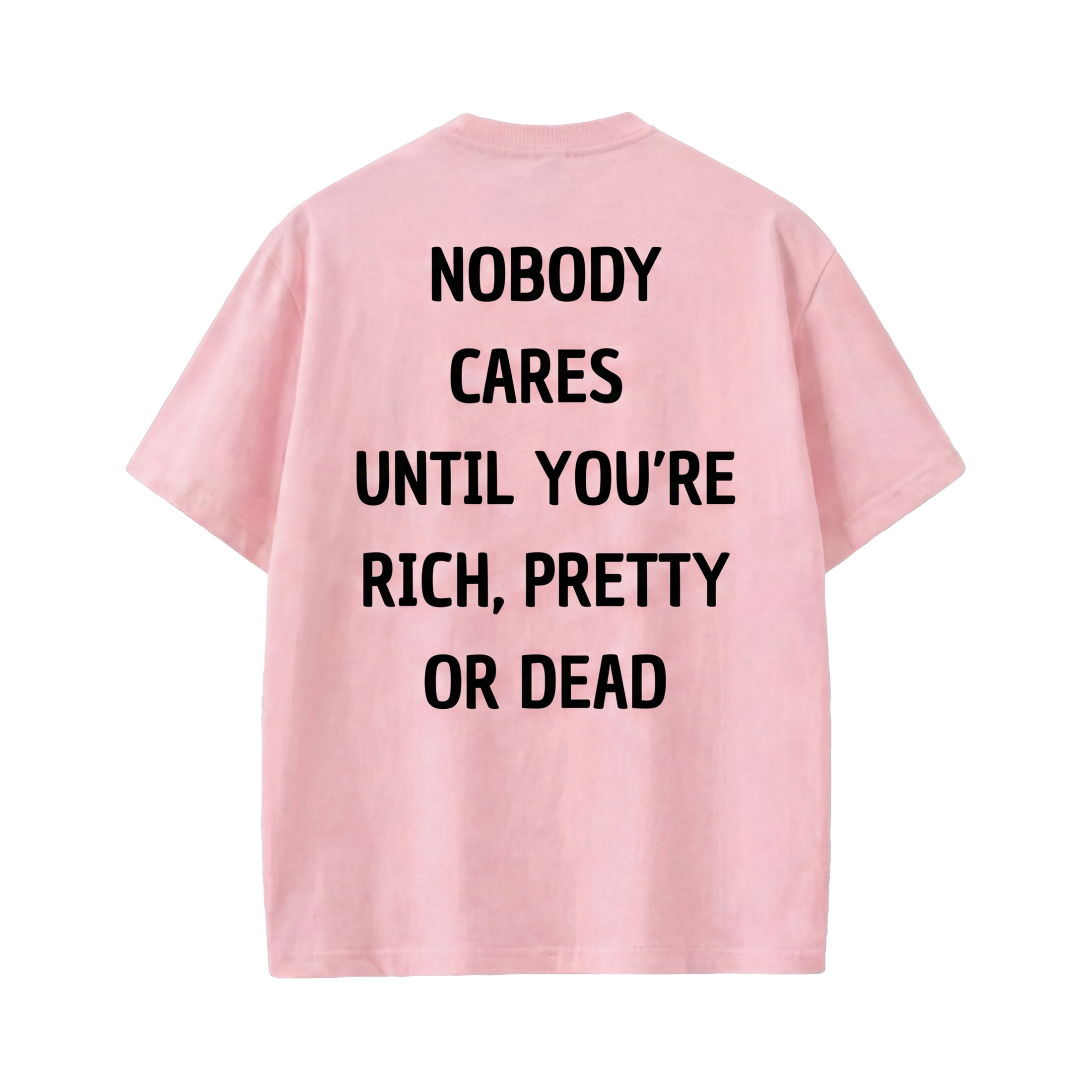 FFS restored original first-two | original_media:gid://shopify/MediaImage/30695025508455 | position:1 | Forfksake Nobody Pink T-Shirt