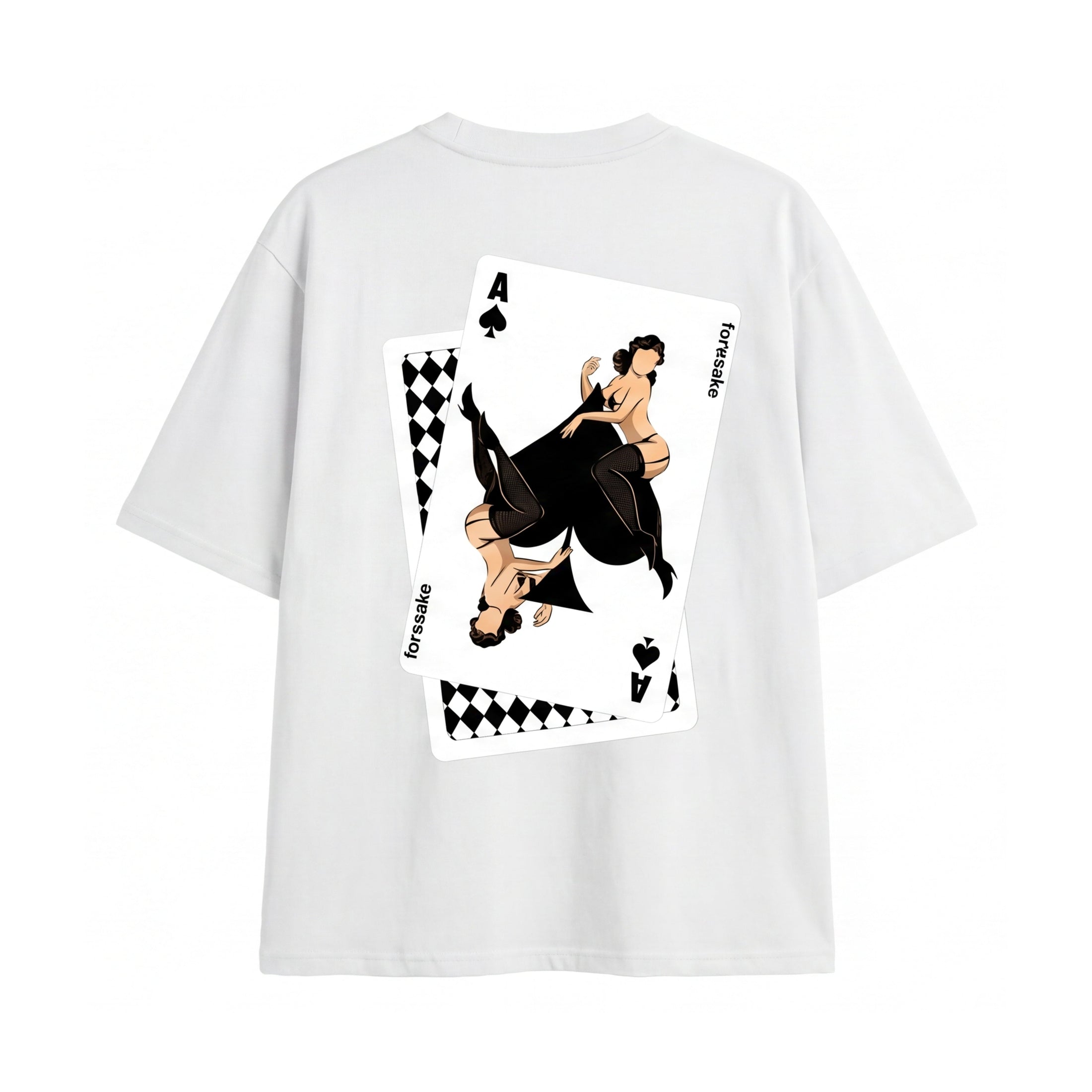 FFS restored original first-two | original_media:gid://shopify/MediaImage/30692782112871 | position:1 | Forfksake Play Your Hand White T-Shirt