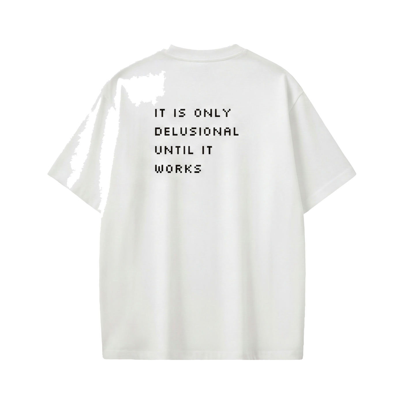 FFS restored original first-two | original_media:gid://shopify/MediaImage/30695019544679 | position:1 | Forfksake Delusional GPT White T-Shirt