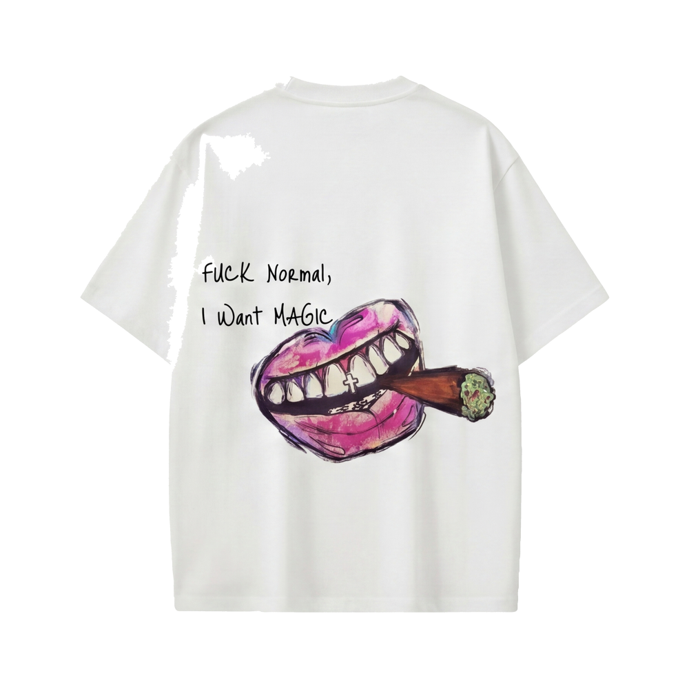 FFS restored original first-two | original_media:gid://shopify/MediaImage/30695037796455 | position:1 | Forfksake Fuck Normal I Want Magic T-Shirt(white)