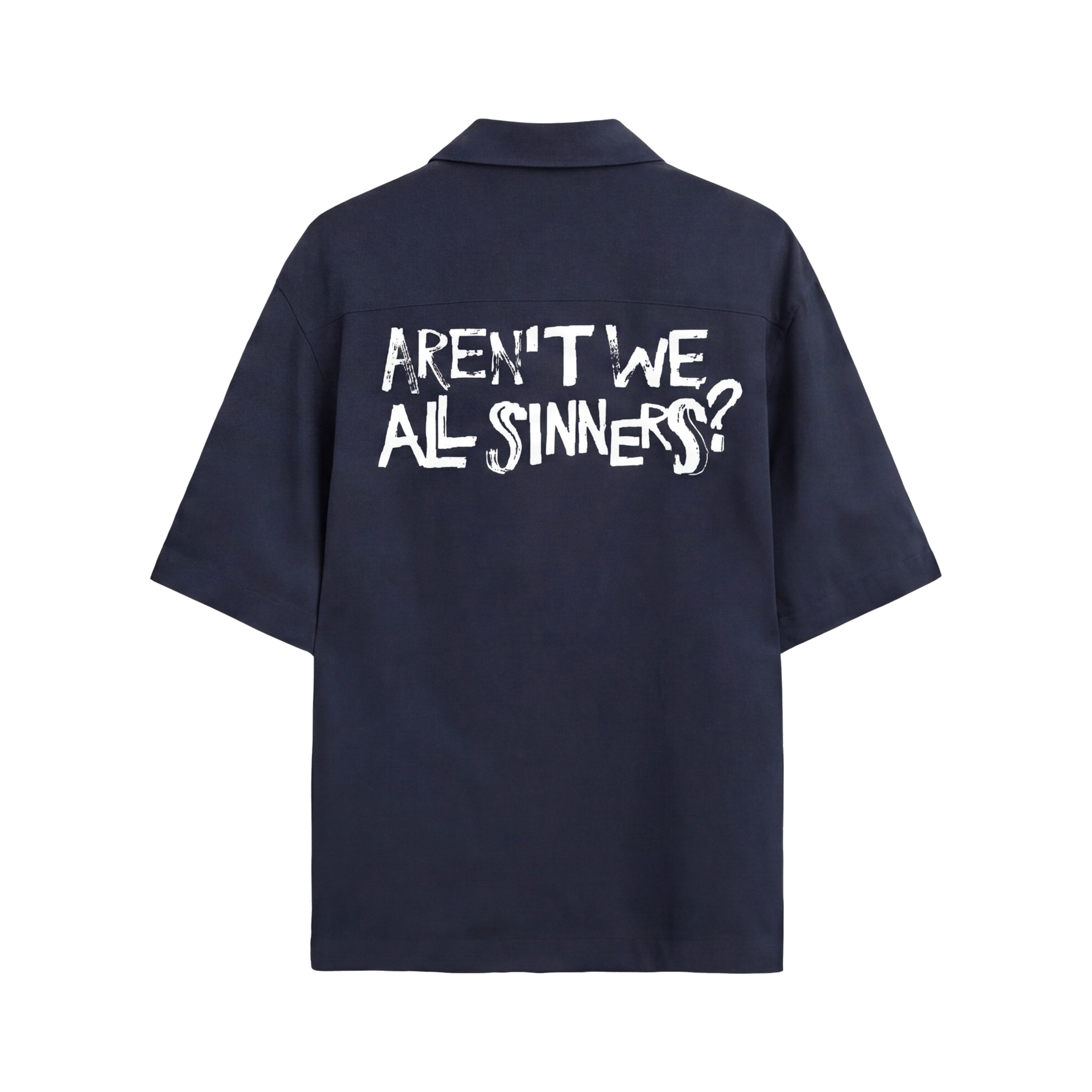 FFS restored original first-two | original_media:gid://shopify/MediaImage/30695008862311 | position:2 | Forfksake Sinners Navy Blue Bowling Shirt