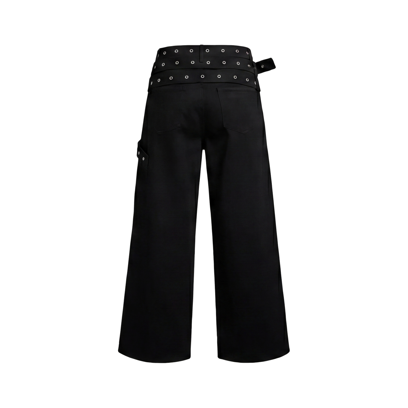 FFS restored original first-two | original_media:gid://shopify/MediaImage/30695016366183 | position:2 | Forfksake Triple Threat Rivet Wrap Wide Pants