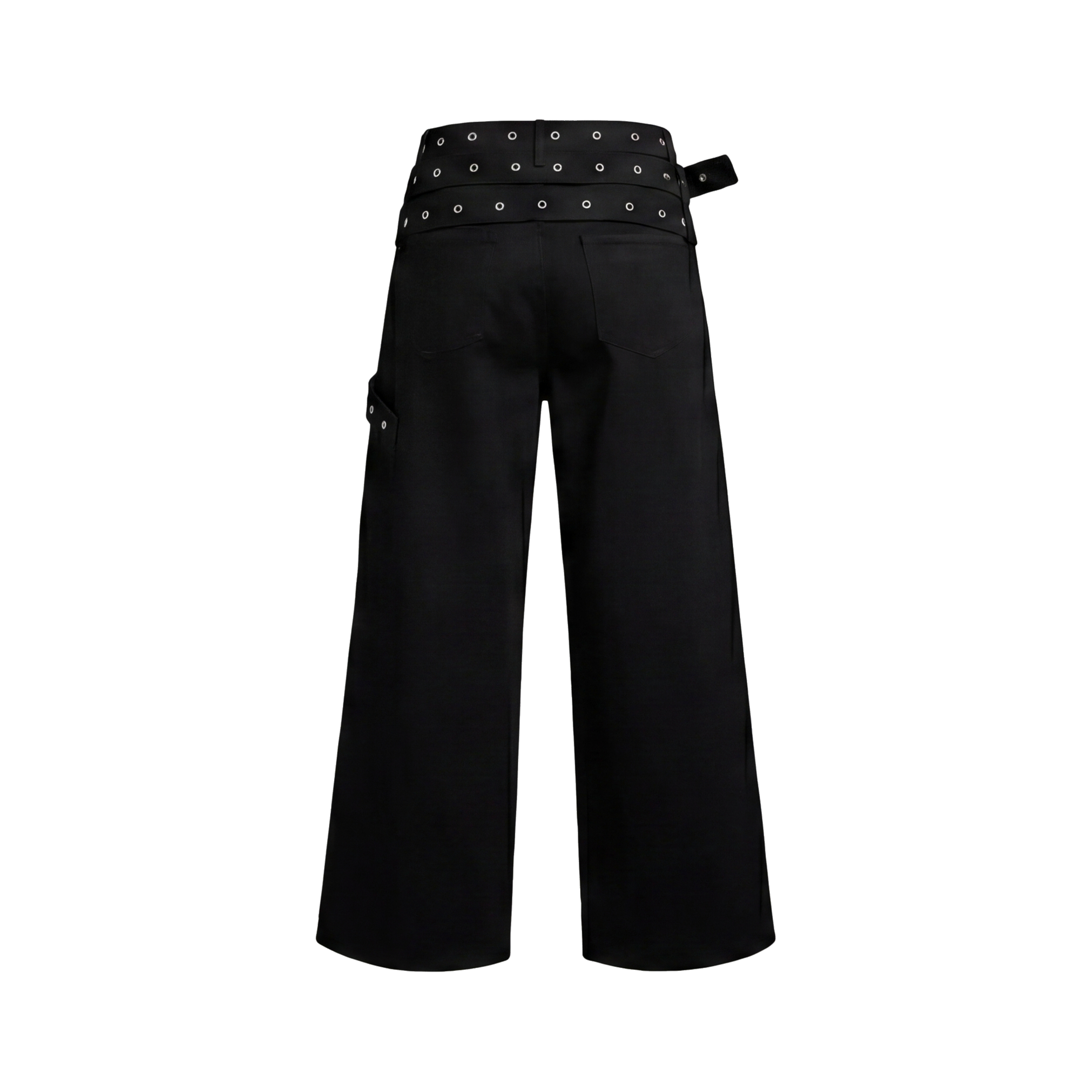FFS restored original first-two | original_media:gid://shopify/MediaImage/30695016366183 | position:2 | Forfksake Triple Threat Rivet Wrap Wide Pants