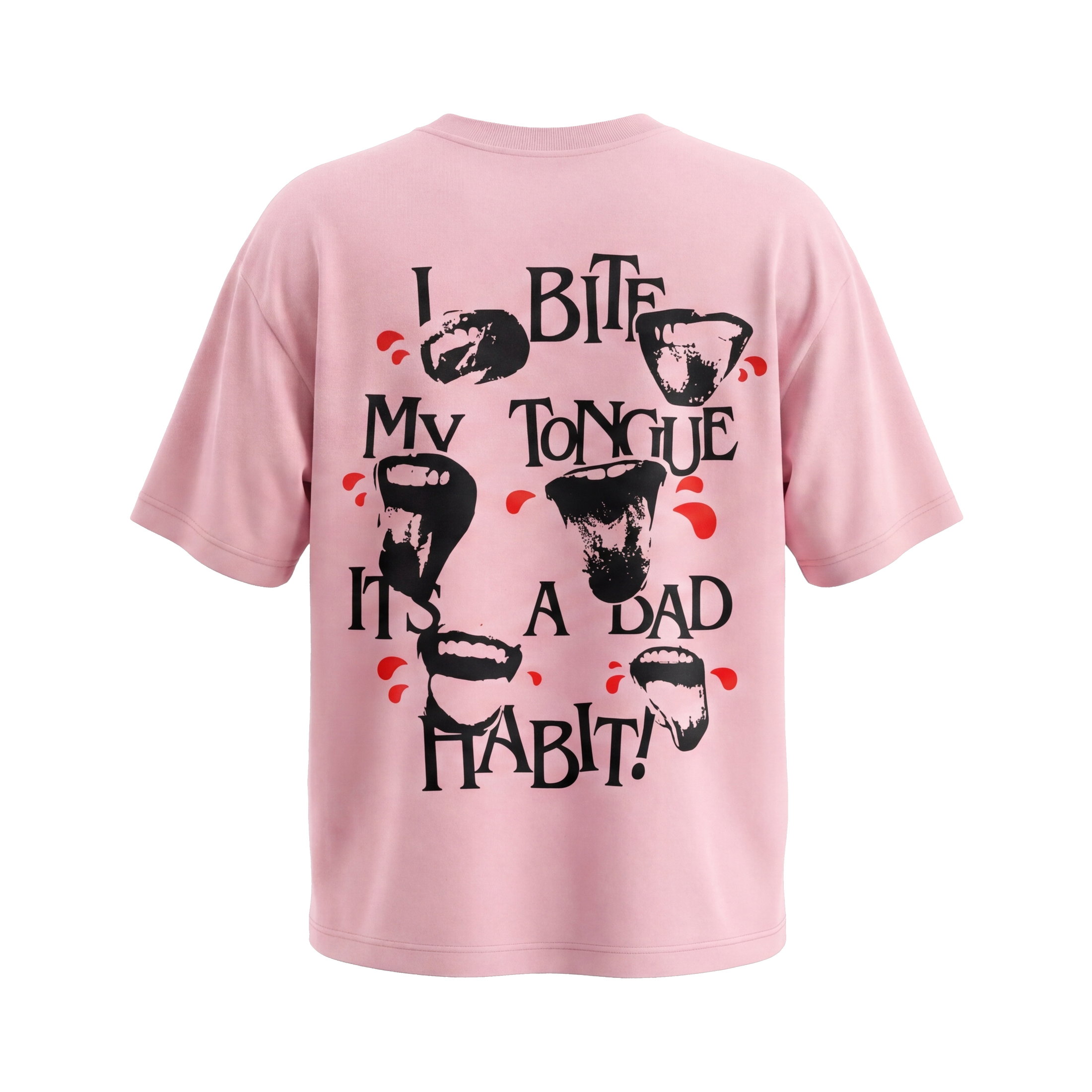 FFS restored original first-two | original_media:gid://shopify/MediaImage/30695041138791 | position:1 | Forfksake I Bite My Tounge It_s A Bad Habit T-Shirt Pink