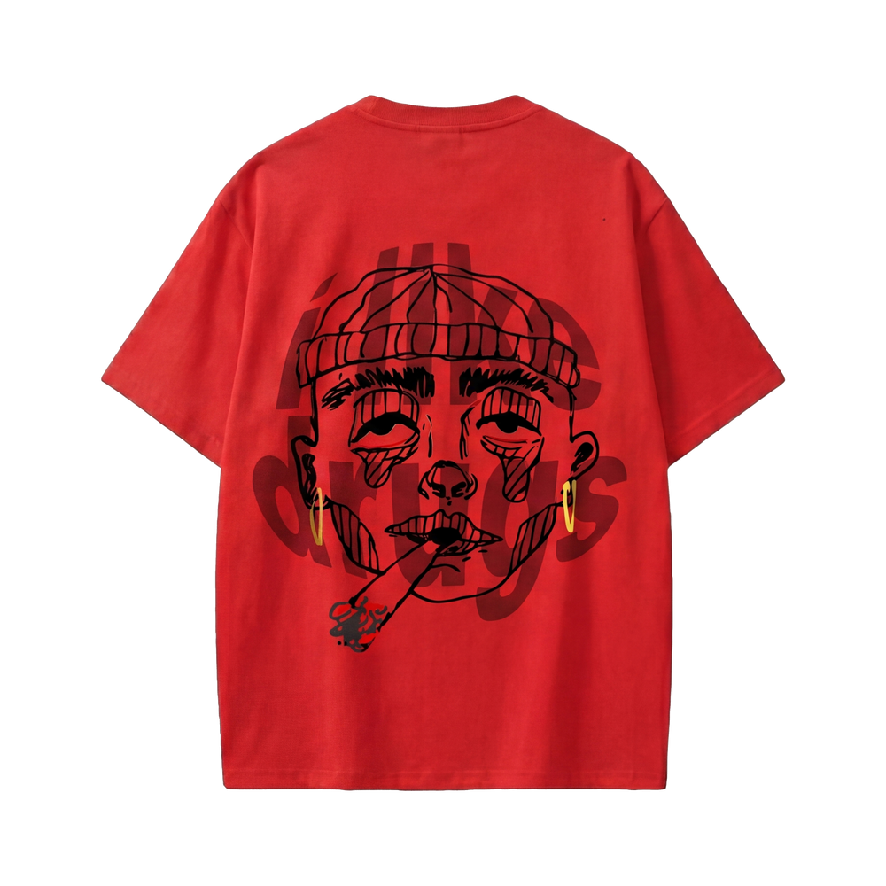 FFS restored original first-two | original_media:gid://shopify/MediaImage/30695044481127 | position:2 | Forfksake I Like Drugs T-Shirt(red)