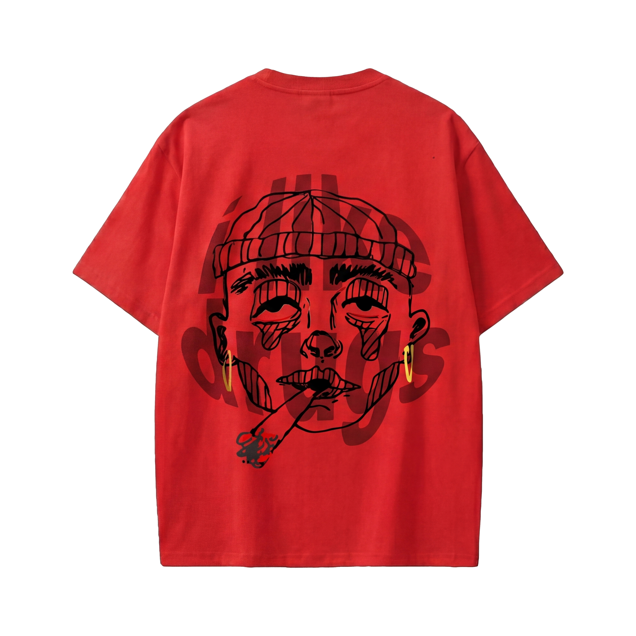 FFS restored original first-two | original_media:gid://shopify/MediaImage/30695044481127 | position:2 | Forfksake I Like Drugs T-Shirt(red)